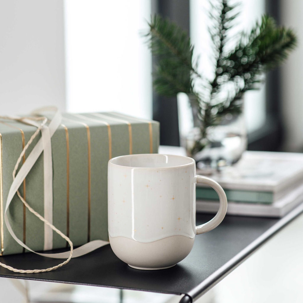 like. by Villeroy & Boch Becher »Henkelbecher Winter Glow 360 ml 6er Set beige«