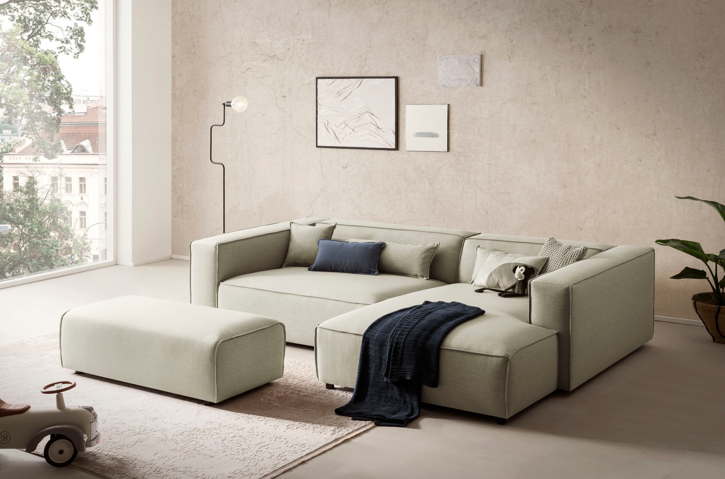 LeGer Home by Lena Gercke Ecksofa »PIARA XXL, L-Form, Schlaffunktion, Cord, günstig online kaufen