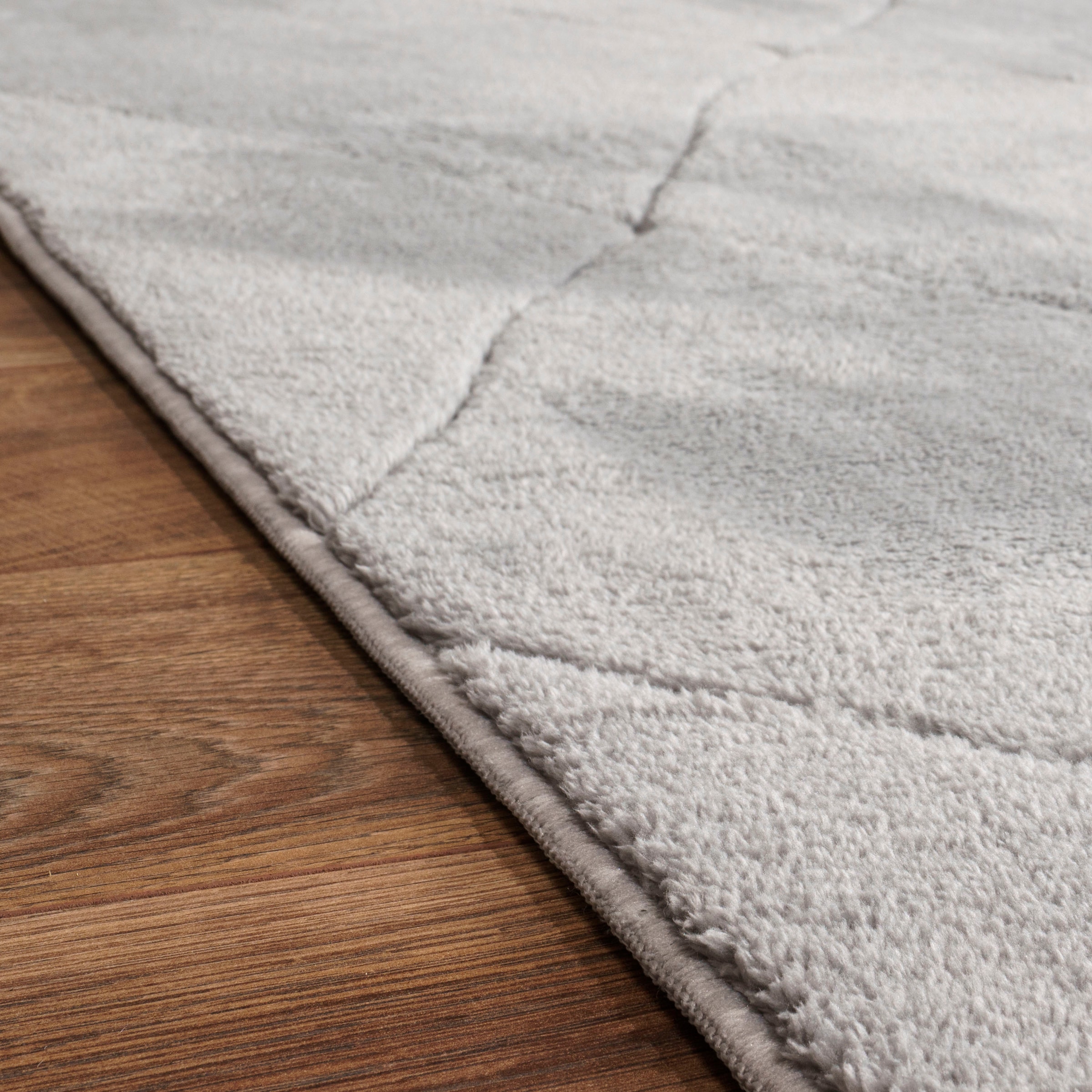 Paco Home Teppich »Utrecht 641«, rechteckig, 4 mm Höhe, Kurzflor, Uni Farben, 3D-Design, Rauten Muster, besonders weich