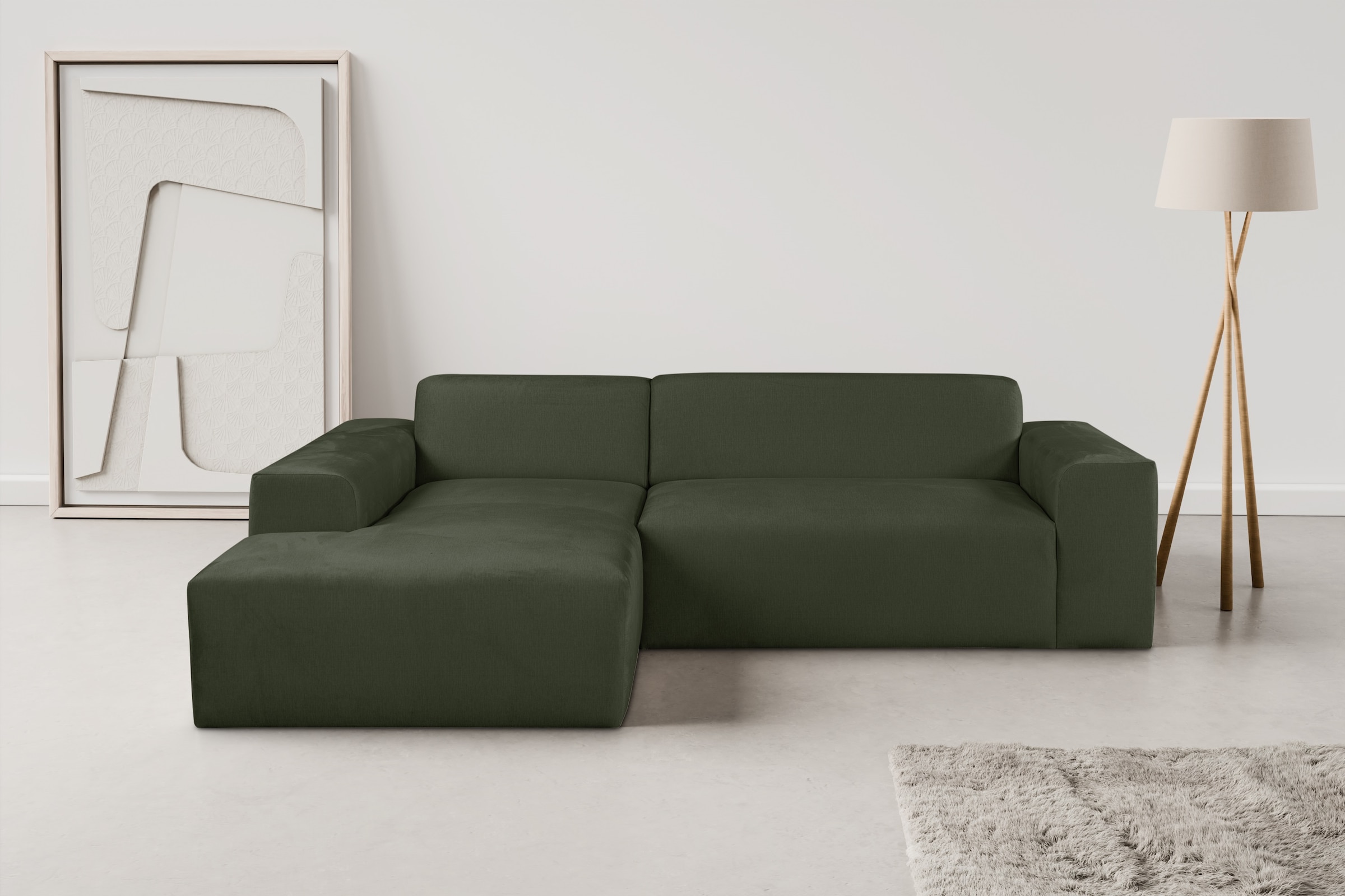 OTTO home Ecksofa »Zeus-L modern & zeitlos, Breite 253 cm, bequemes Sofa« C günstig online kaufen