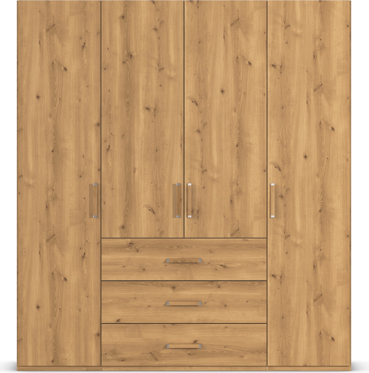 rauch Drehtürenschrank »Kleiderschrank Schrank Garderobe Schlafzimmerschrank EVELYN«, (in 2 Höhen 197 oder 210 cm erhältlich), in elegantem Stil mit Schubladen 3 Breiten und 2 Höhen MADE IN GERMANY