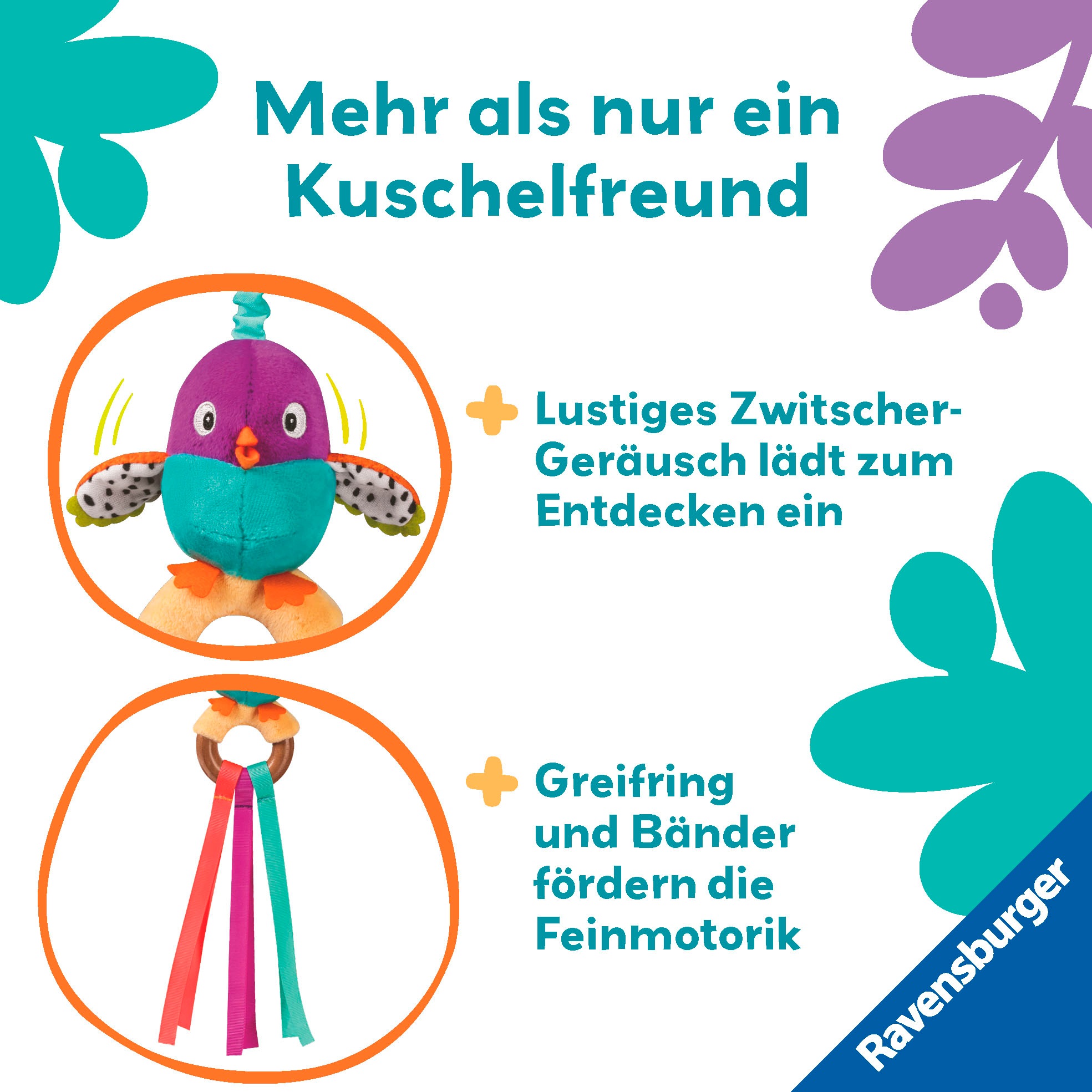 Ravensburger Greifspielzeug »Play+ Zwitscher-Vogel«