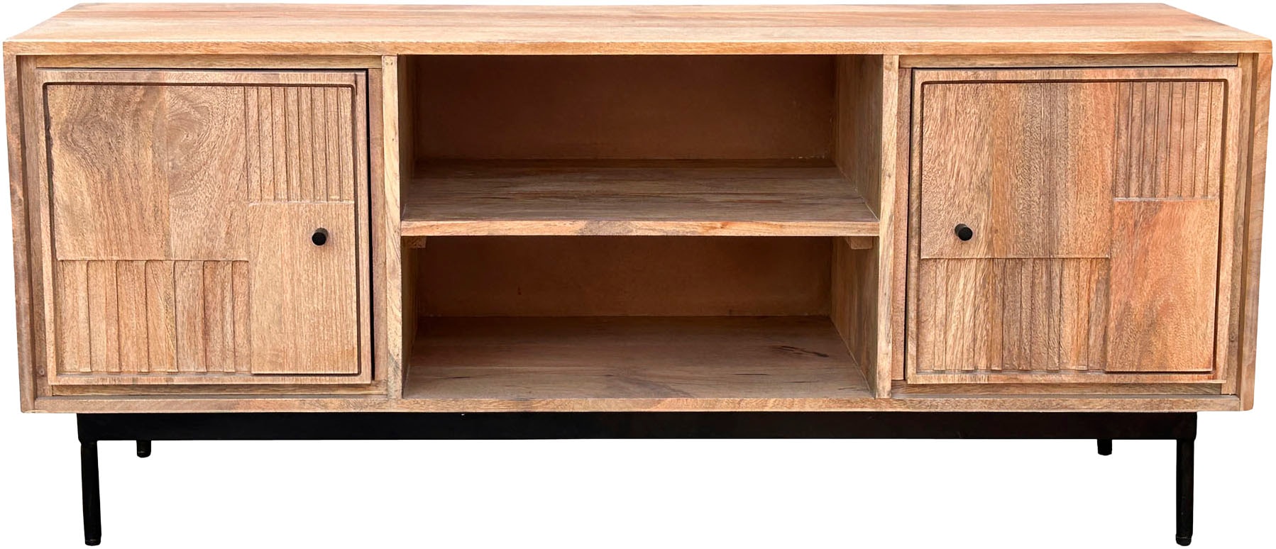 SIT Lowboard »TV Schrank – Massives Holz‑TV‑Board mit variablen Böden« 1 Stk. tlg. Massives Lowboard mit variablen Böden & 2 Kabeldurchführungen
