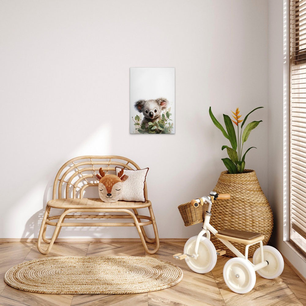 A.S. Création Leinwandbild »Baby Koala - Wandbild Weiß Grün Grau Keilrahmen günstig online kaufen