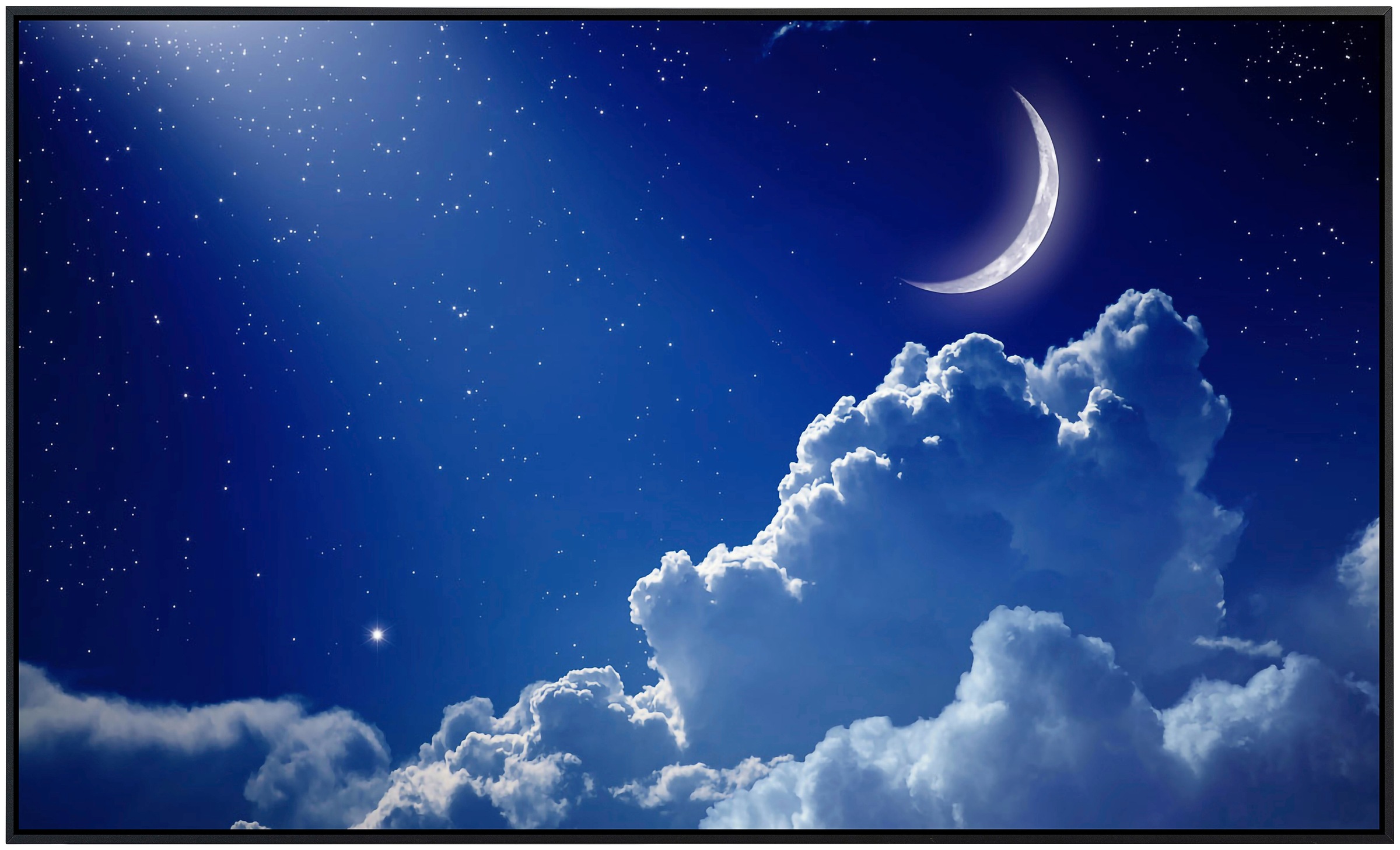 Papermoon Infrarotheizung »Nachthimmel mit Mond«, sehr angenehme Strahlungs günstig online kaufen
