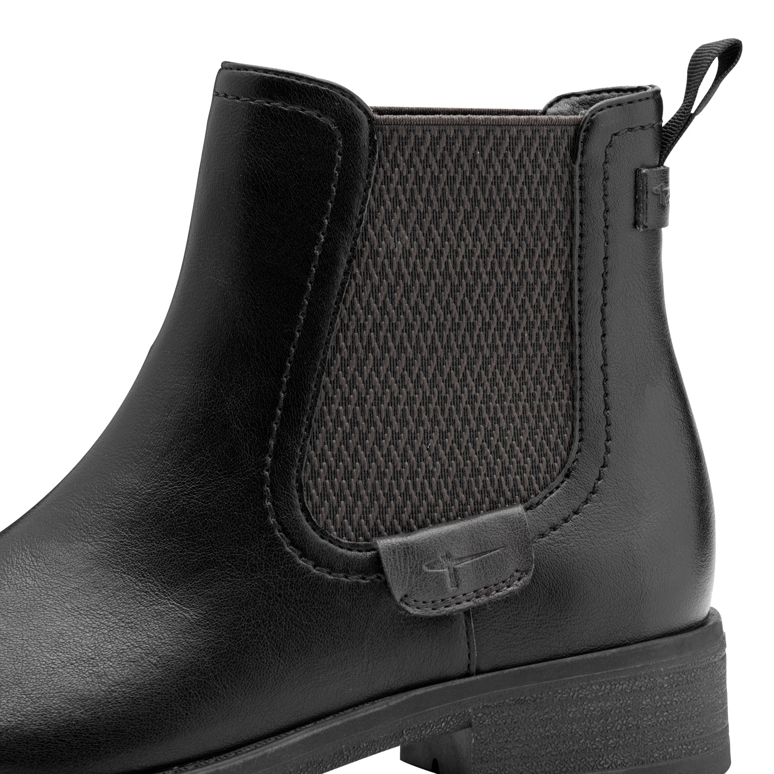 Tamaris Chelseaboots, Blockabsatz, Stiefelette, Schlupfschuh im Used Look