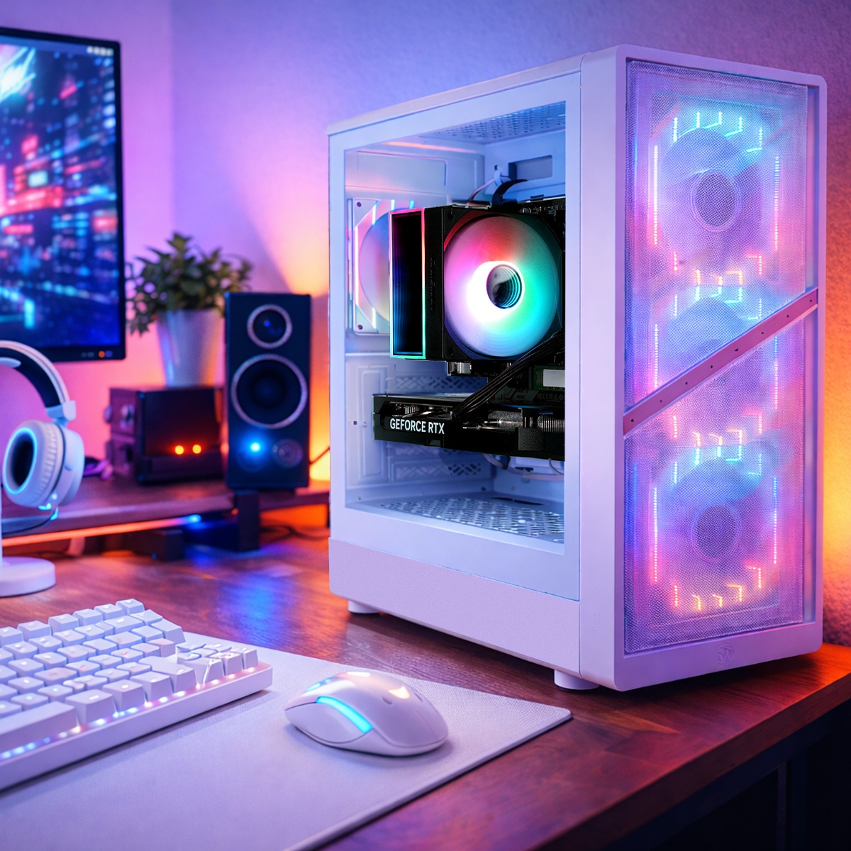 GAMEMAX Gaming-PC-Komplettsystem »MegaDeal AERIS MW 2797 AMD Ryzen 5 5500 16GB 480GB SSD RTX 5060« 32 ″ AMD Ryzen 5 GeForce RTX™ 5060 16 GB RAM 480 GB SSD Windows 11 + MSI MAG 32C6X Curved Monitor 80cm (32")