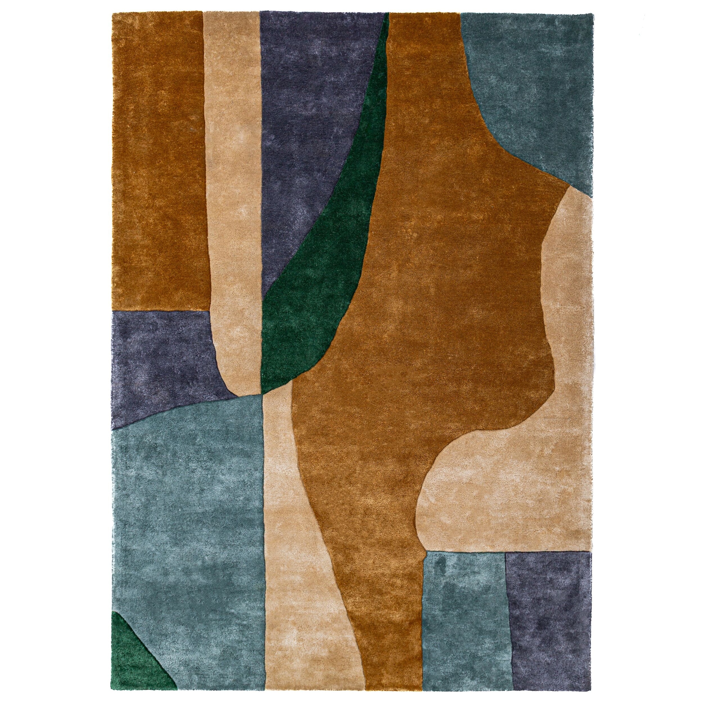 FLAIR RUGS Designteppich »Polaris Viskose Teppich« rechteckig 8 mm Höhe Modernes Colour-Blocking-Muster