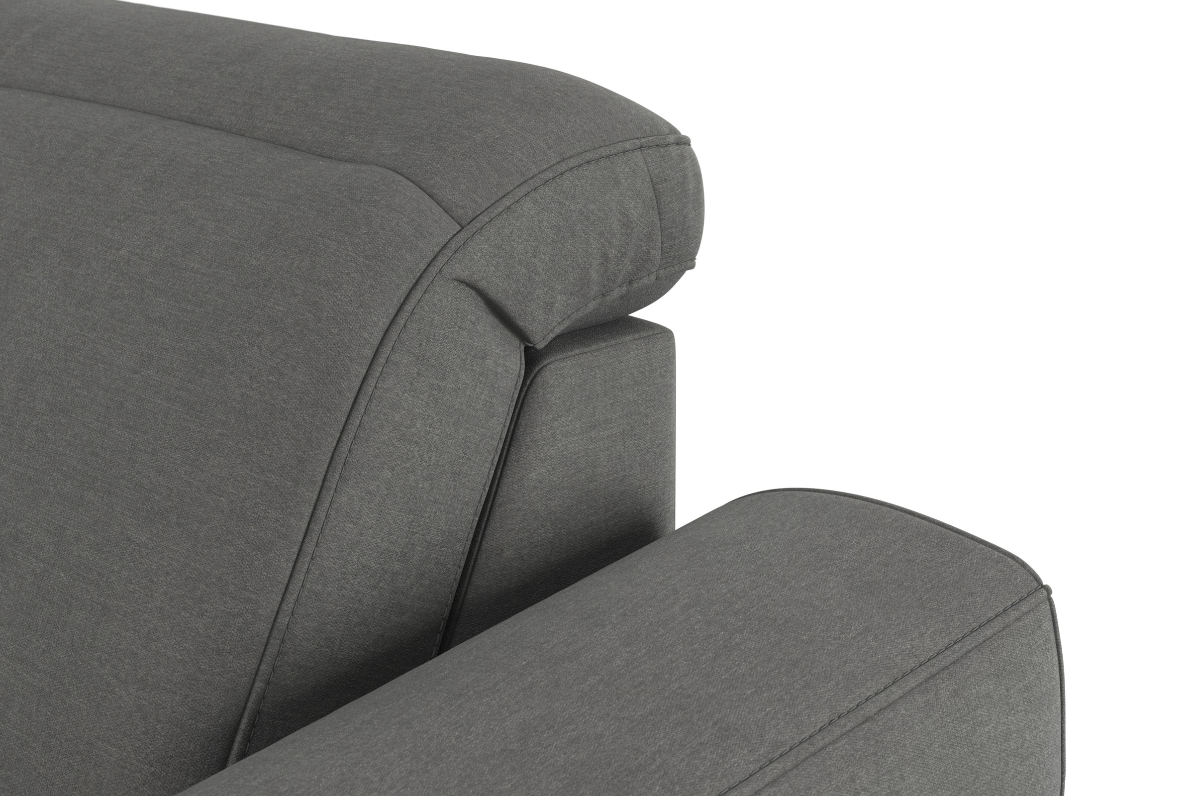 sit&more Ecksofa »Dundee L-Form«, mit Federkern und Massivholzfüßen, wahlweise mit Kopfteilverstellung