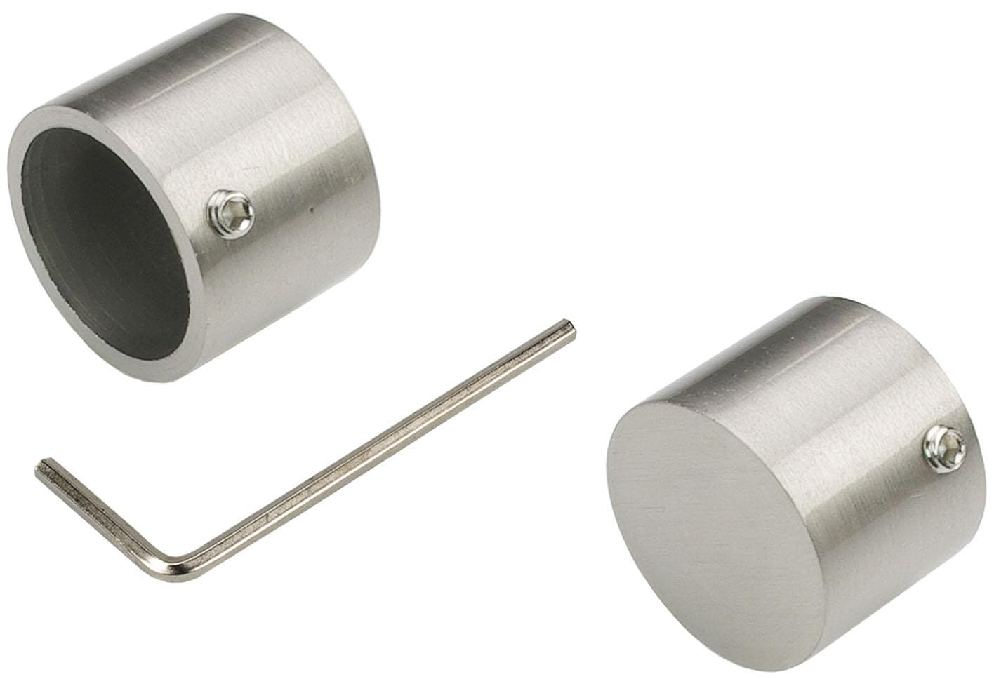 Liedeco Gardinenstange »CELKUGEL01SG2L«, 2 läufig-läufig, Fixmaß, 2-läufig im Fixmaß Ø 25/20 mm
