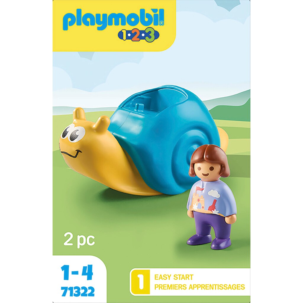 Playmobil® Konstruktions-Spielset »Schaukelschnecke mit Rasselfunktion (71322), Playmobil 1-2-3«, (2 St.)
