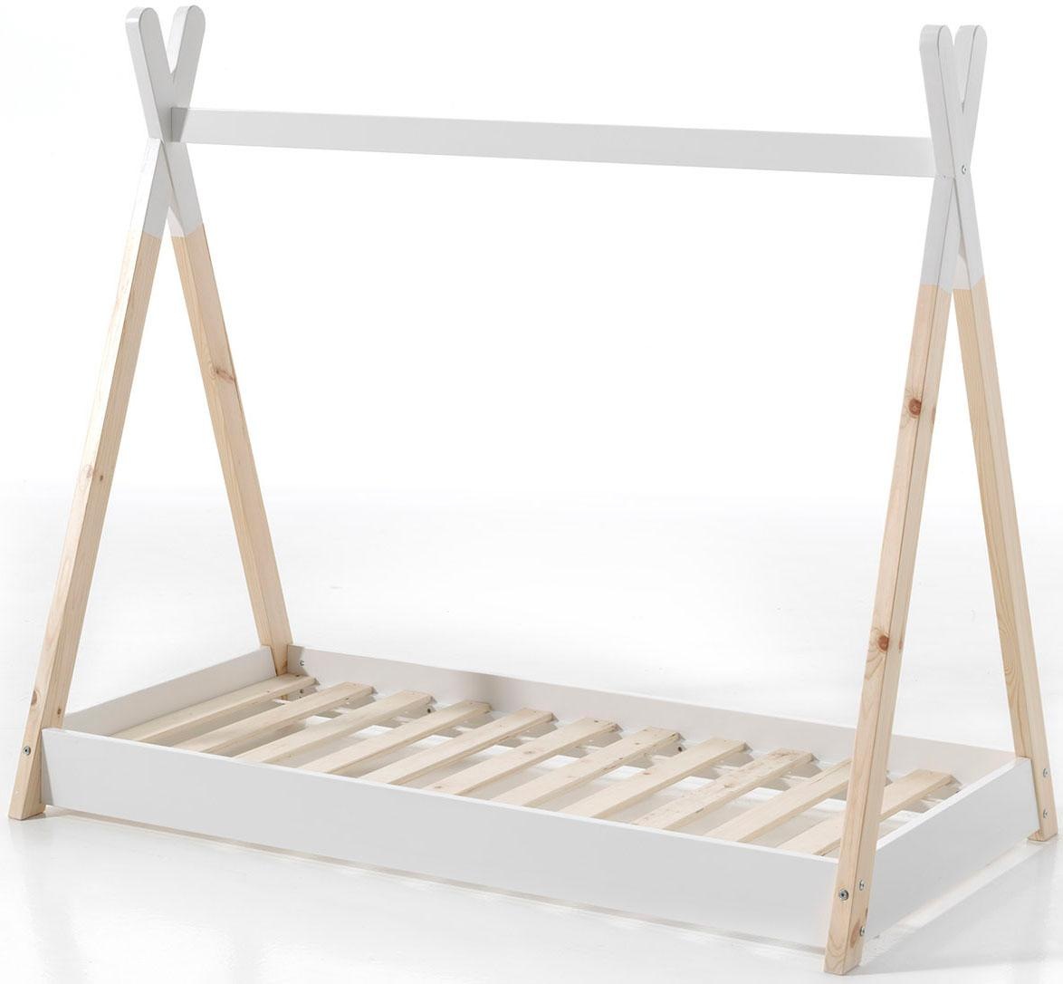 Vipack Kinderbett "Tipi, mit Querstange in Zelt-Optik, Kiefer massiv" inkl. günstig online kaufen