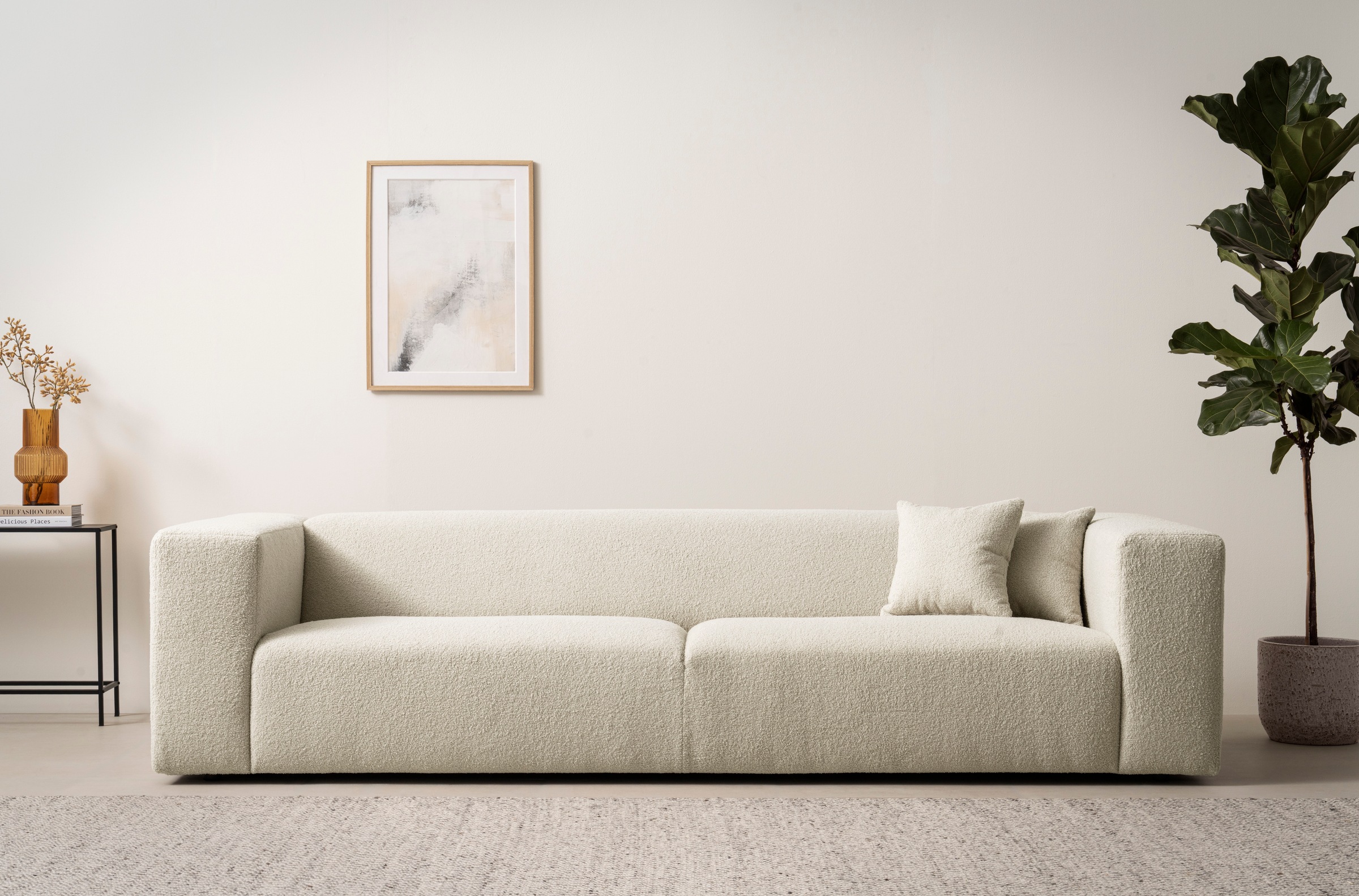 andas 3-Sitzer »BAKELS, Couch in Cord oder Boucle-Stoff, Sofa im modernen D günstig online kaufen