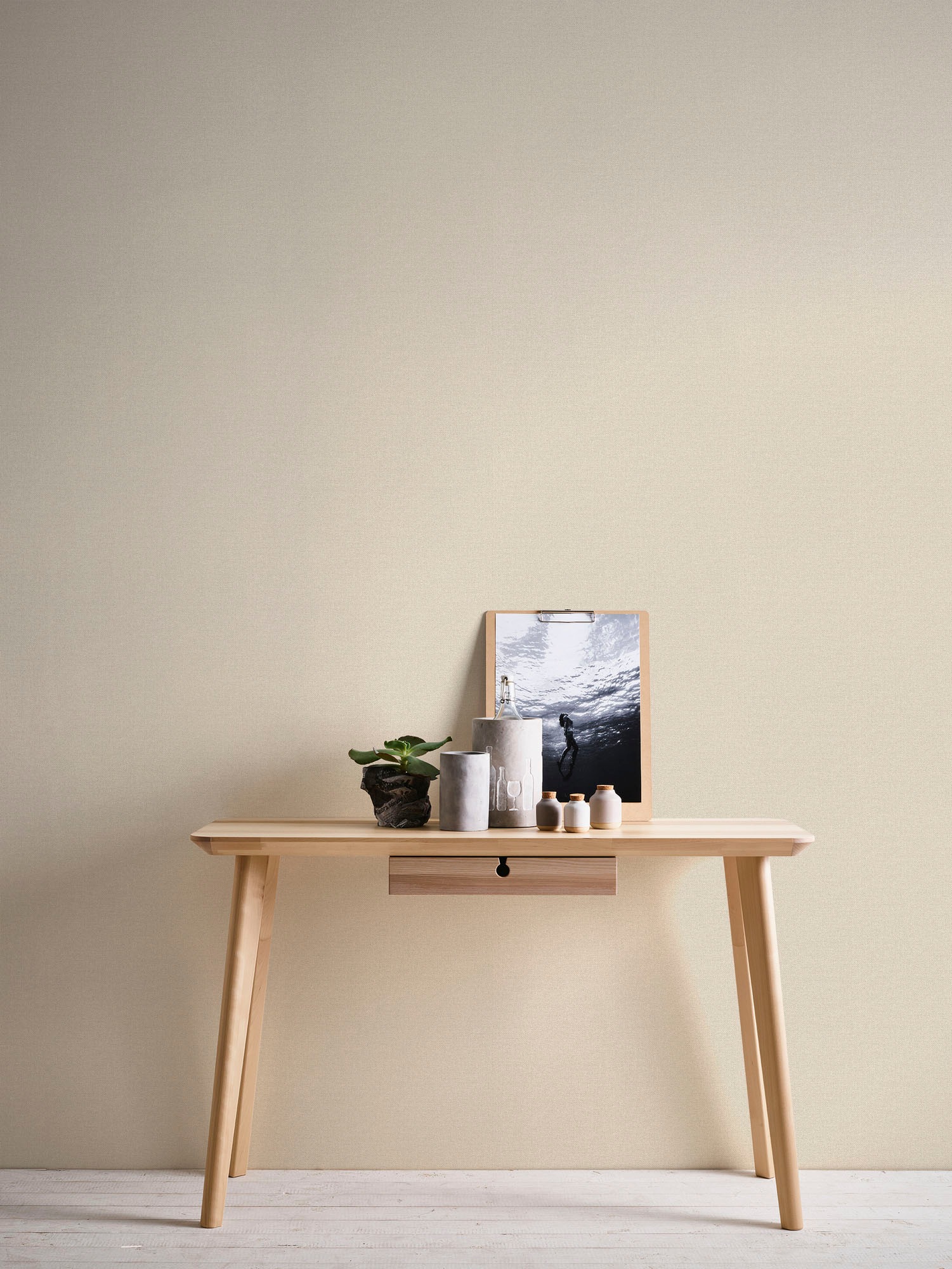A.S. Création Vliestapete »Nara Einfarbig«, matt-gemustert-neutral, Unitapete Tapeten Wohnzimmer Schlafzimmer Küche modern Flur Design