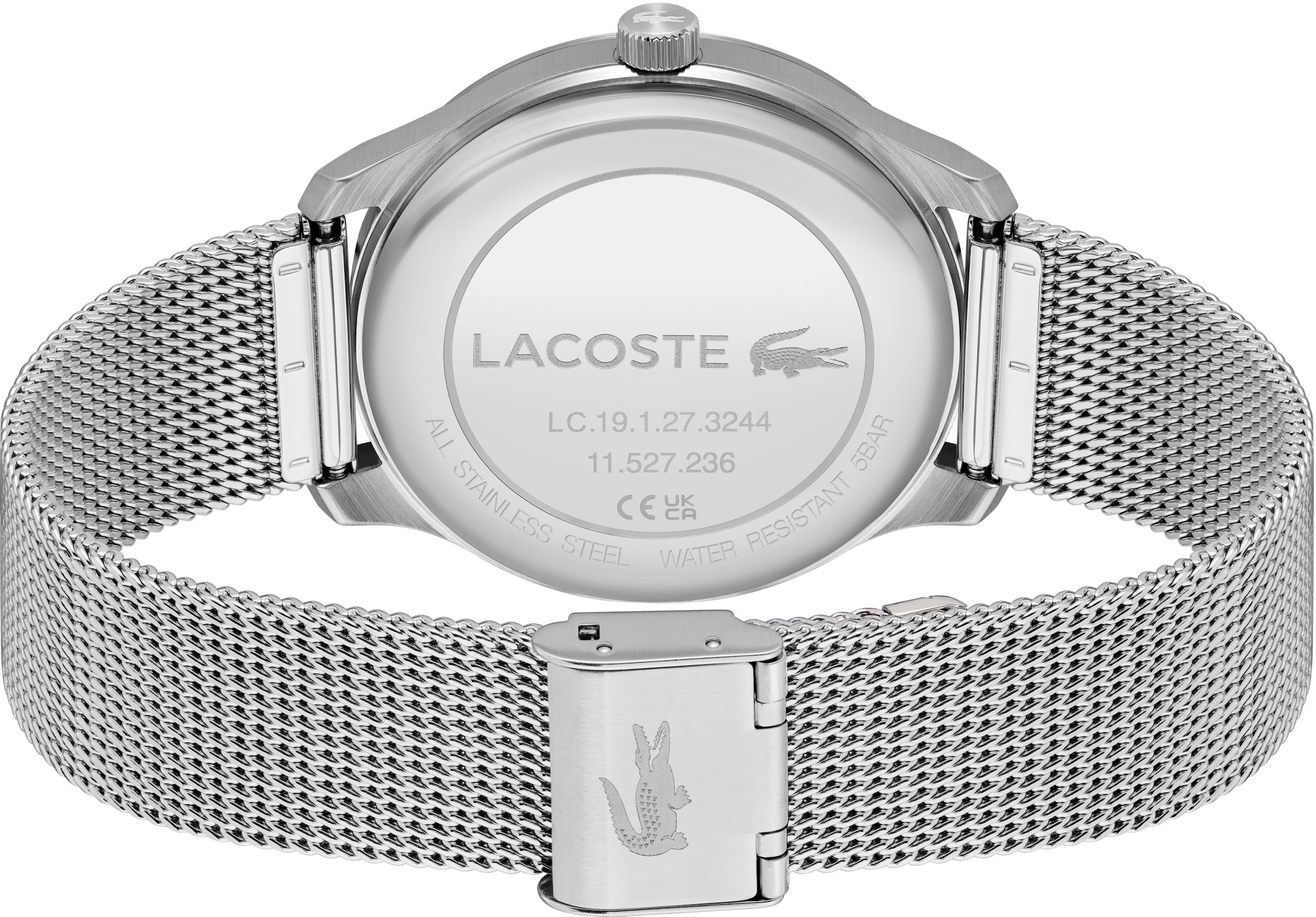 Lacoste Quarzuhr »LISBON«, Armbanduhr, Herrenuhr, Edelstahlarmband, analog