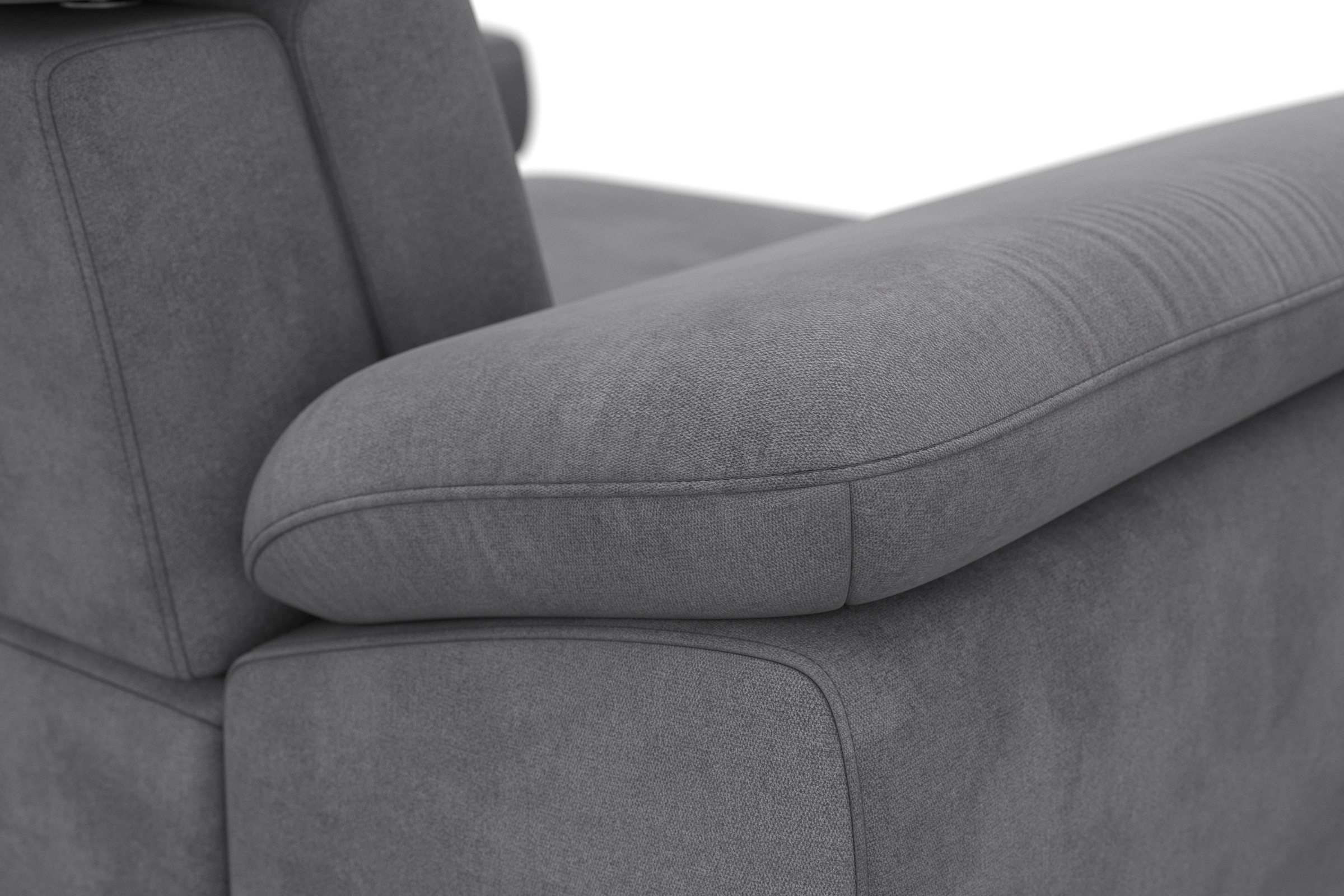 sit&more Ecksofa »Cabrio L-Form, mit Sitztiefenverstellung, Arm- und Kopfteilverstellung«, 2 Nierenkissen, Federkern, optional Bettfunktion und Stauraum