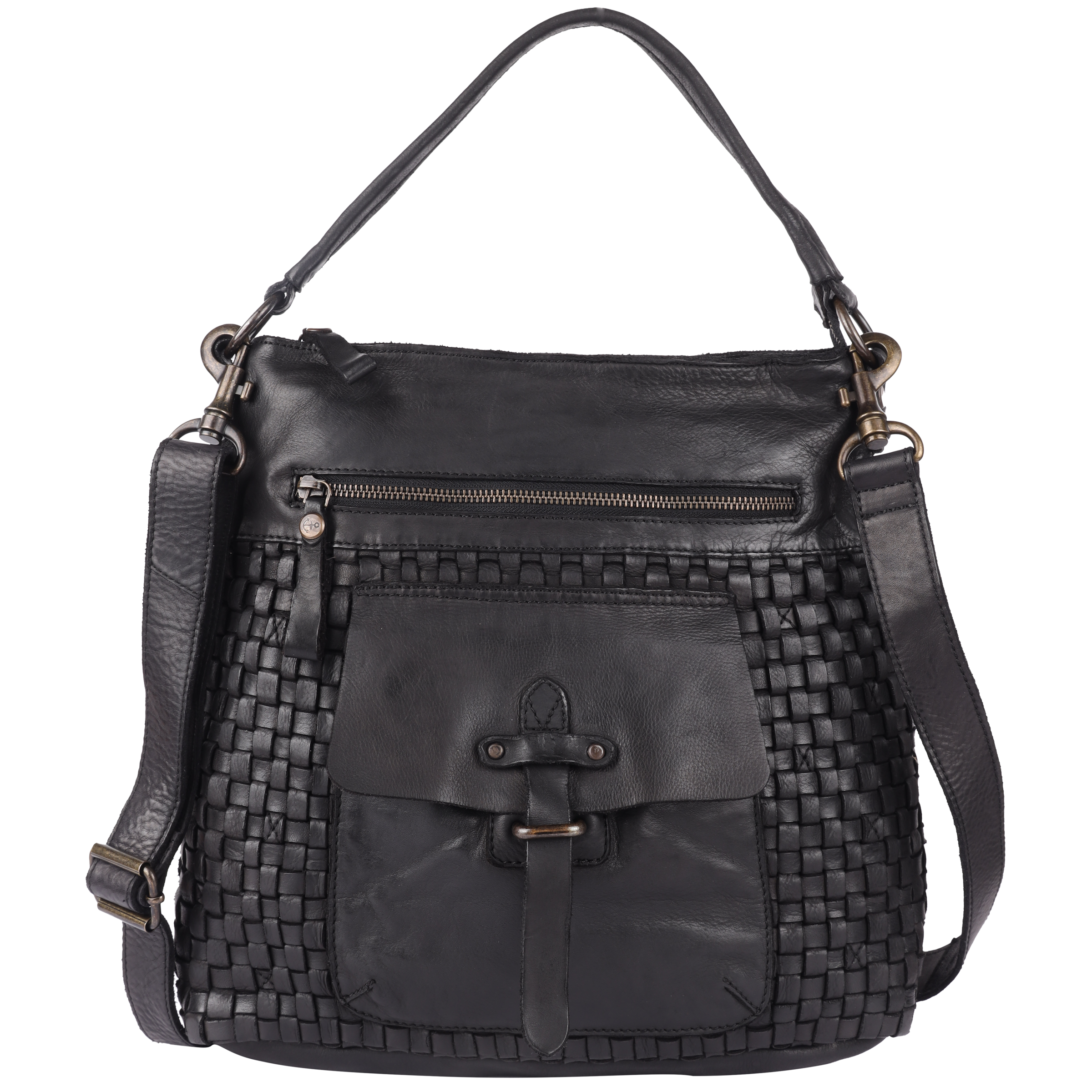 Handtasche Iris, Gr. B/H/T: 33 cm x 32 cm x 12 cm, ash
