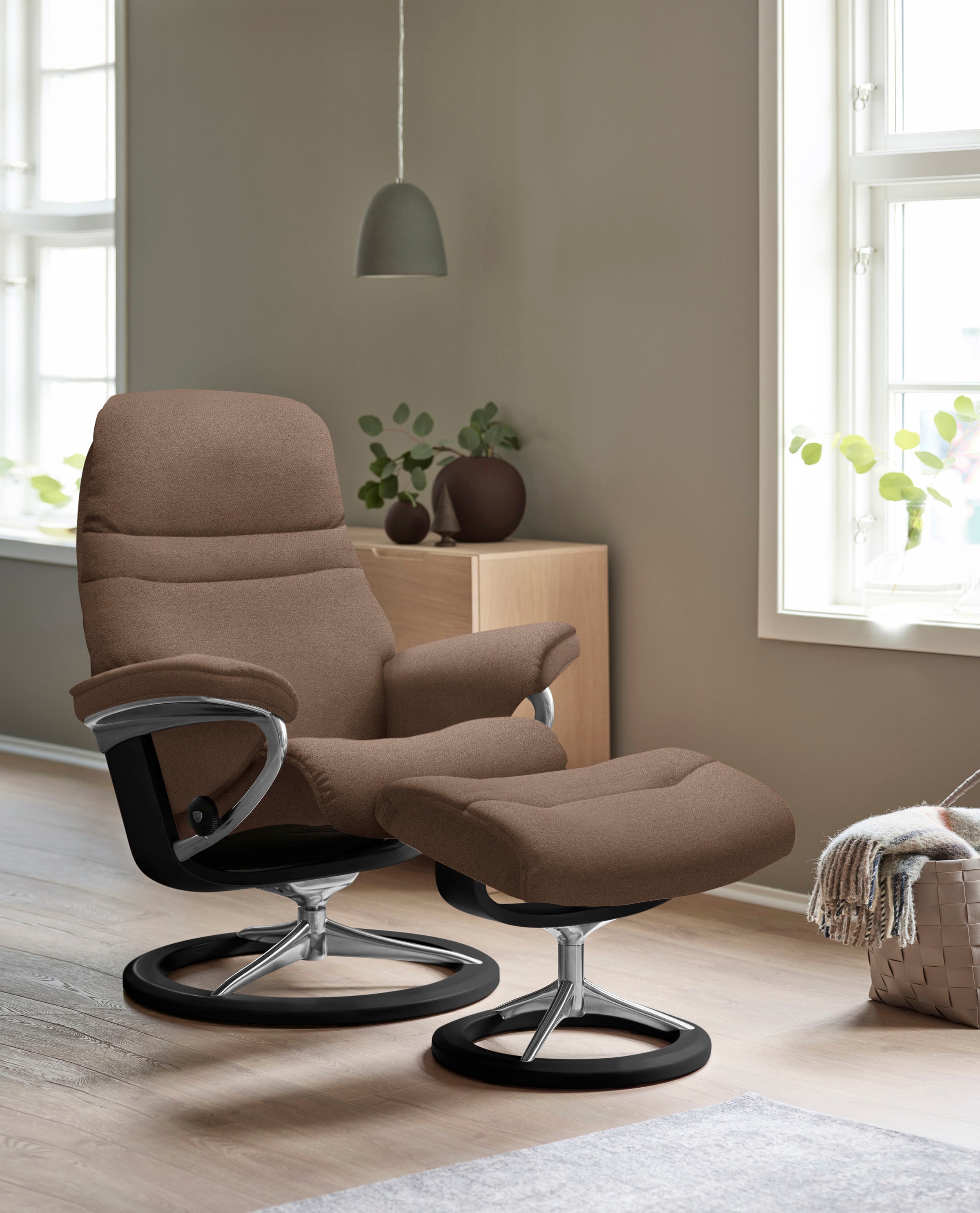 Stressless® Relaxsessel »Sunrise«, (Set, Relaxsessel mit Hocker), mit Signa günstig online kaufen