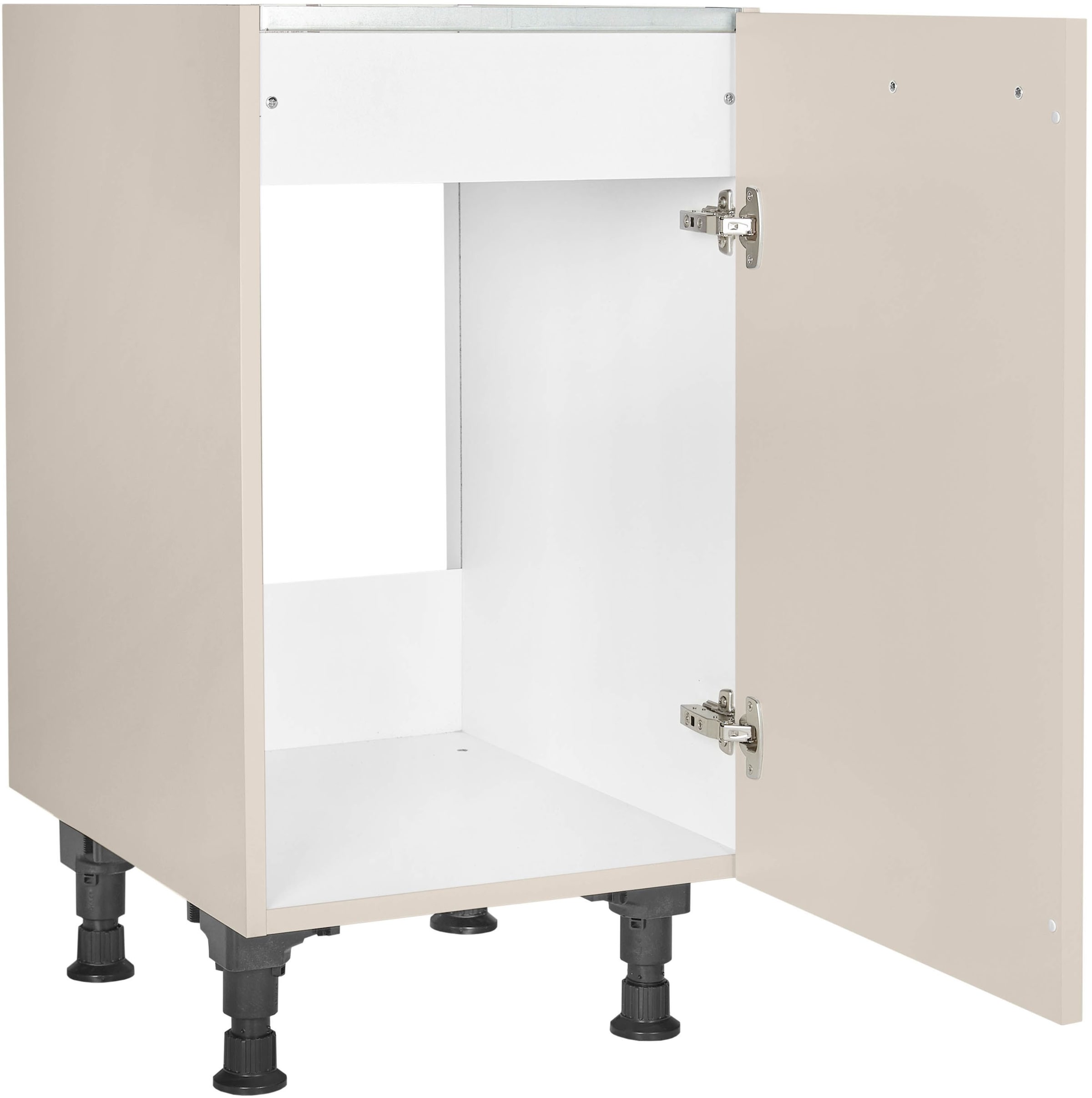 nobilia® Spülenschrank »"MIAMI", Ausrichtung wählbar, vormontiert, in den Breiten« 45 und 60 cm, mit höhenverstellbaren Sockelfüßen