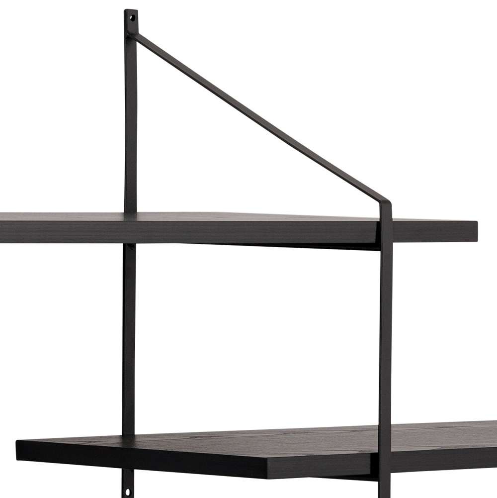ACTONA GROUP Wandregal »Belfast Wandboard, Hängeregal, Schweberegal,«, pulverbeschichtetem Metallgestell, asymmetrischen Details, B: 191 cm