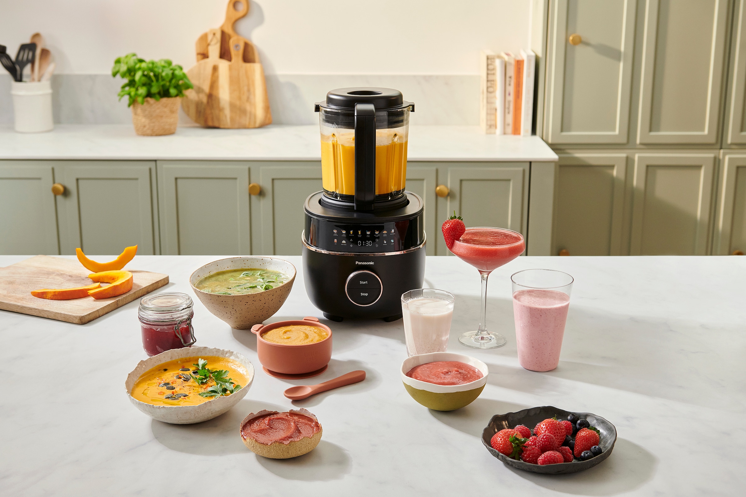 Panasonic Standmixer »MX-HG4401KXE«, 950 W, dank integriertem Kochelement gleichzeitig mixen und kochen