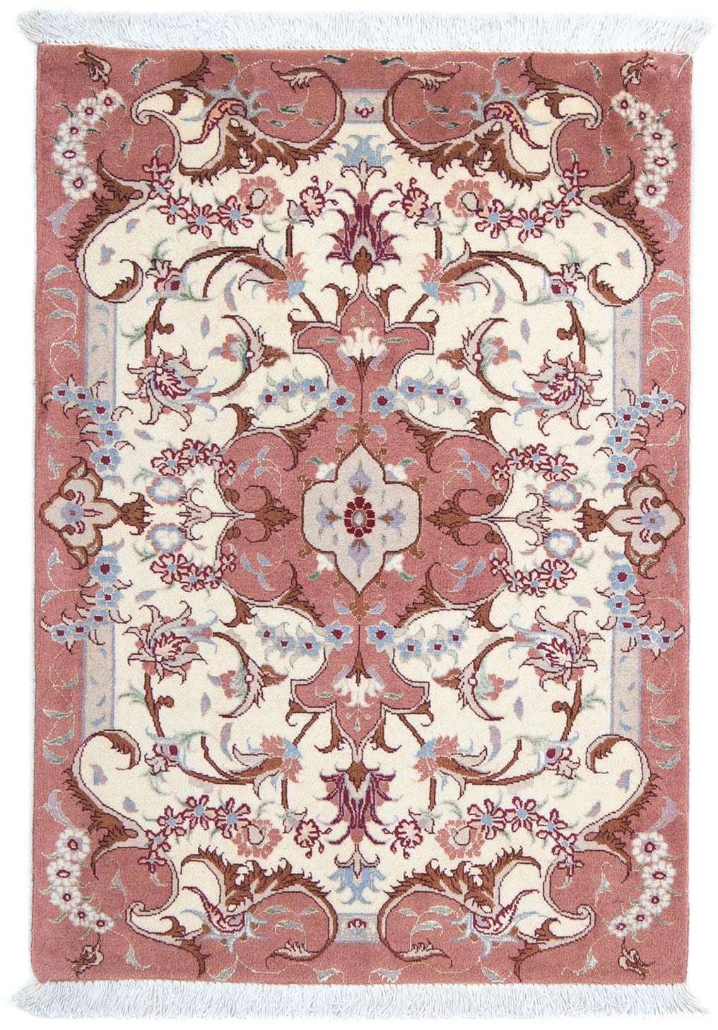 morgenland Wollteppich »Rafsanjan Blumenmuster Blu scuro 70 x 53 cm«, recht günstig online kaufen