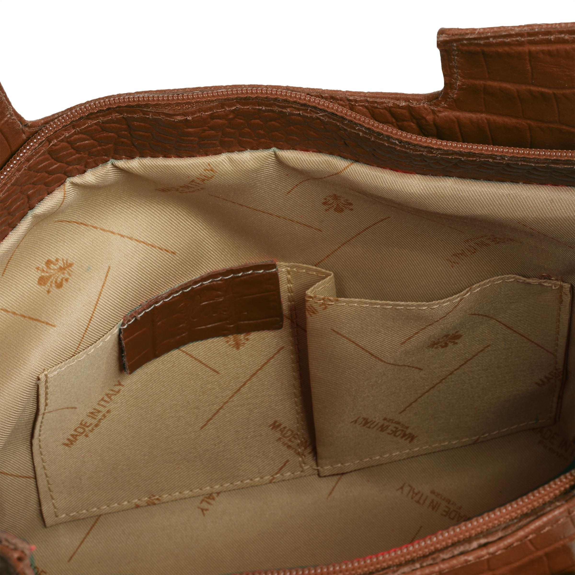 Cluty Henkeltasche, echt Leder, Made in Italy