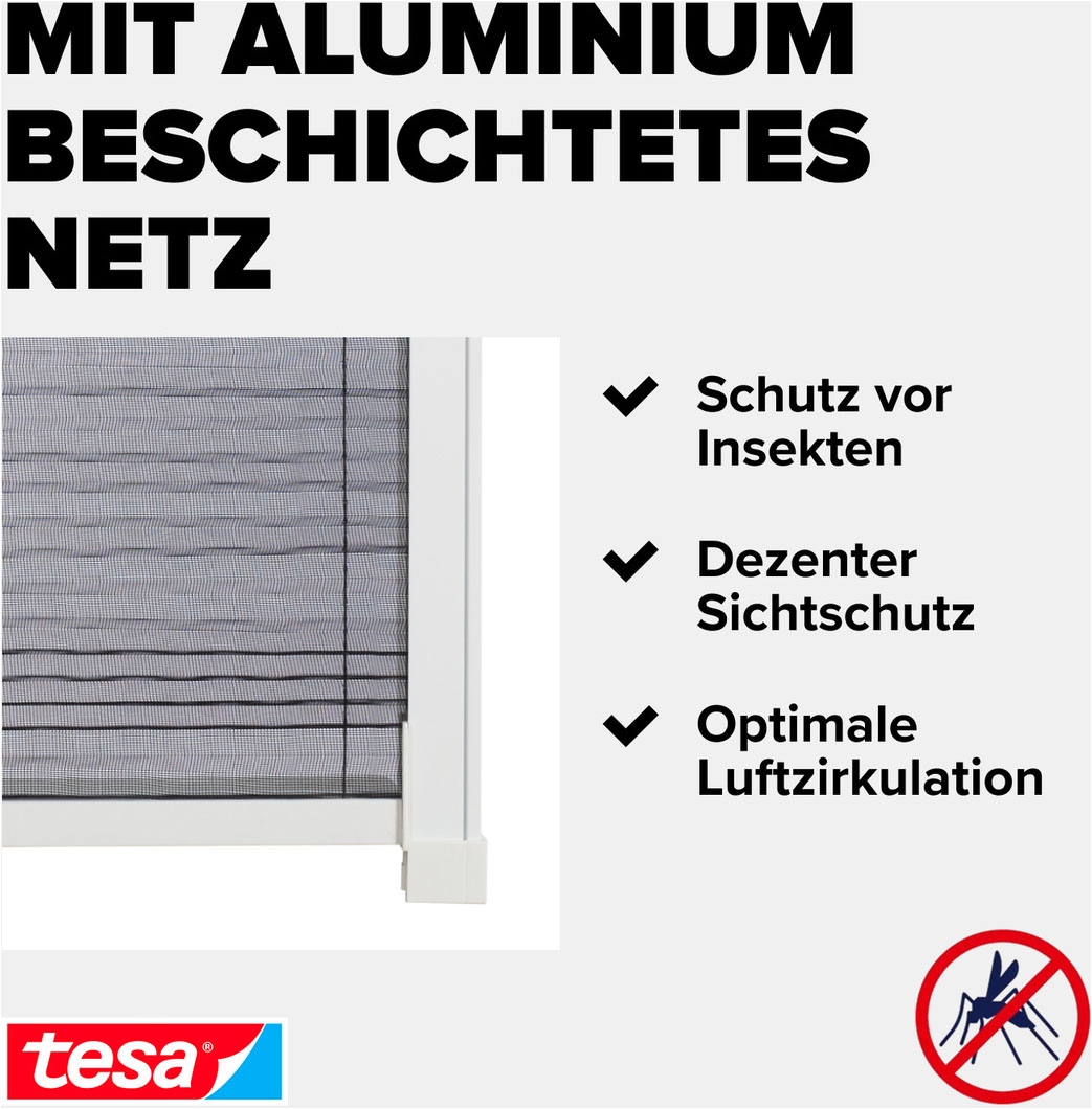 tesa Insektenschutz-Fensterrahmen »Fliegengitter-Plissee für Dachfenster Premium« 1 Stk. tlg. Mückenschutz ohne Bohren