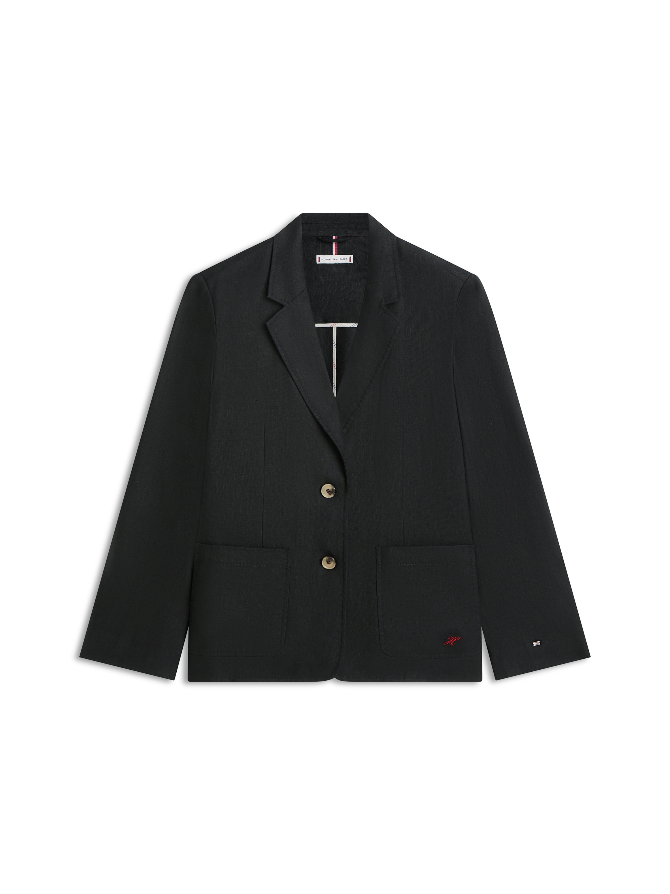 Tommy Hilfiger Kurzblazer »NEW ESS LINEN REG SB BLAZER« mit aufgesetzten Taschen