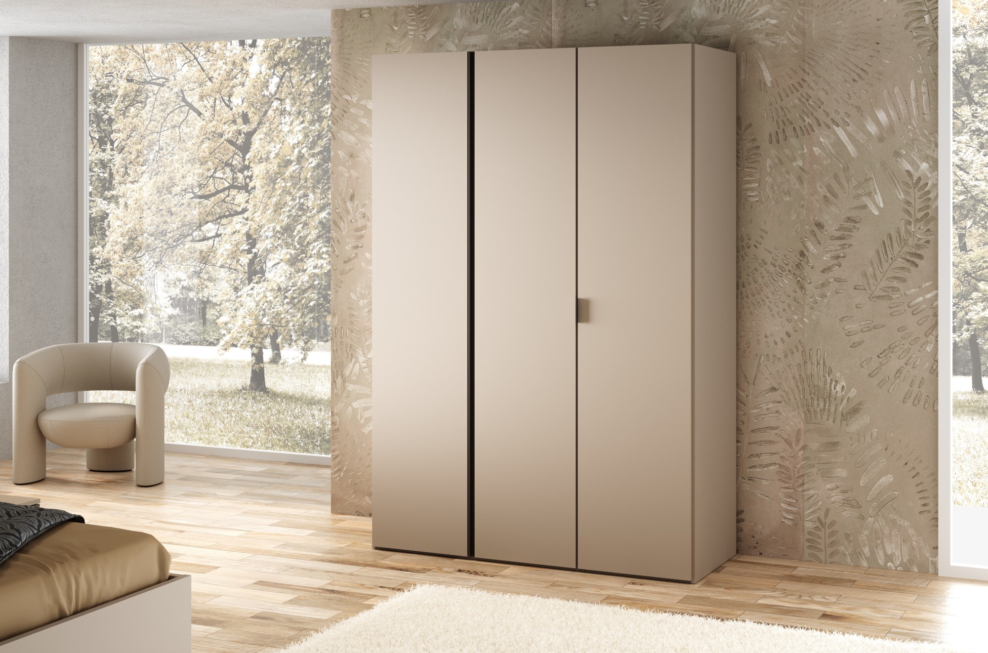 INOSIGN Kleiderschrank »RUBINO, Drehtürenschrank,Schlafzimmerschrank mit hochwertigem Alugriff«, (1 St.), Made in Italy, in Breite wählbar, Basisausführung, Zubehör extra