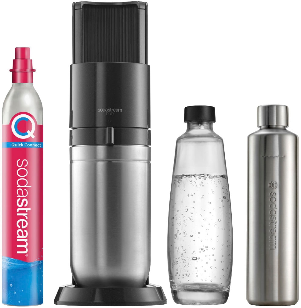 SodaStream Wassersprudler »DUO inkl. 1x Glasflasche 1 l + 1x Metallflasche günstig online kaufen