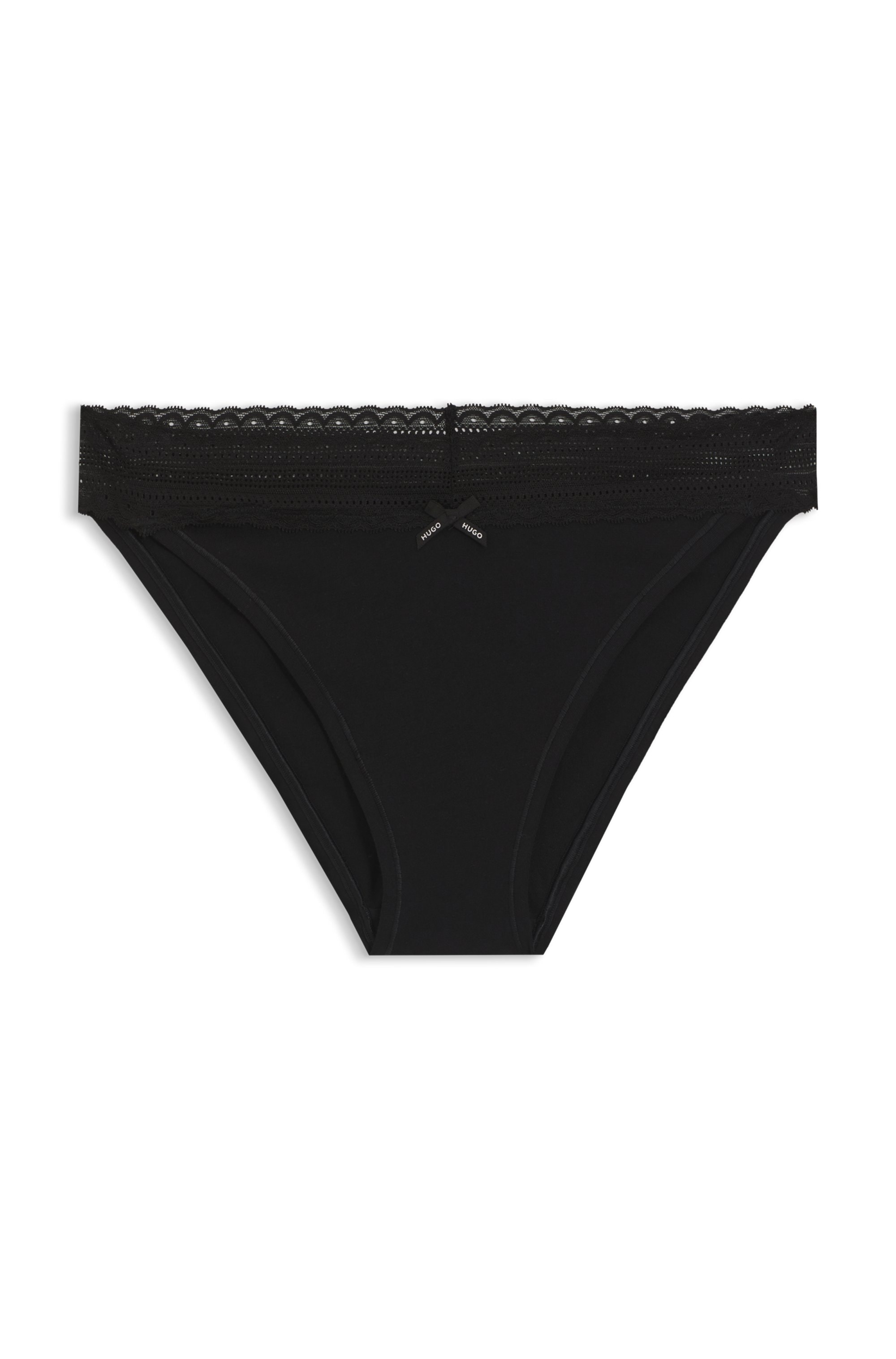 HUGO Underwear Slip Packung, 3 Stk. mit Spitzenbesatz