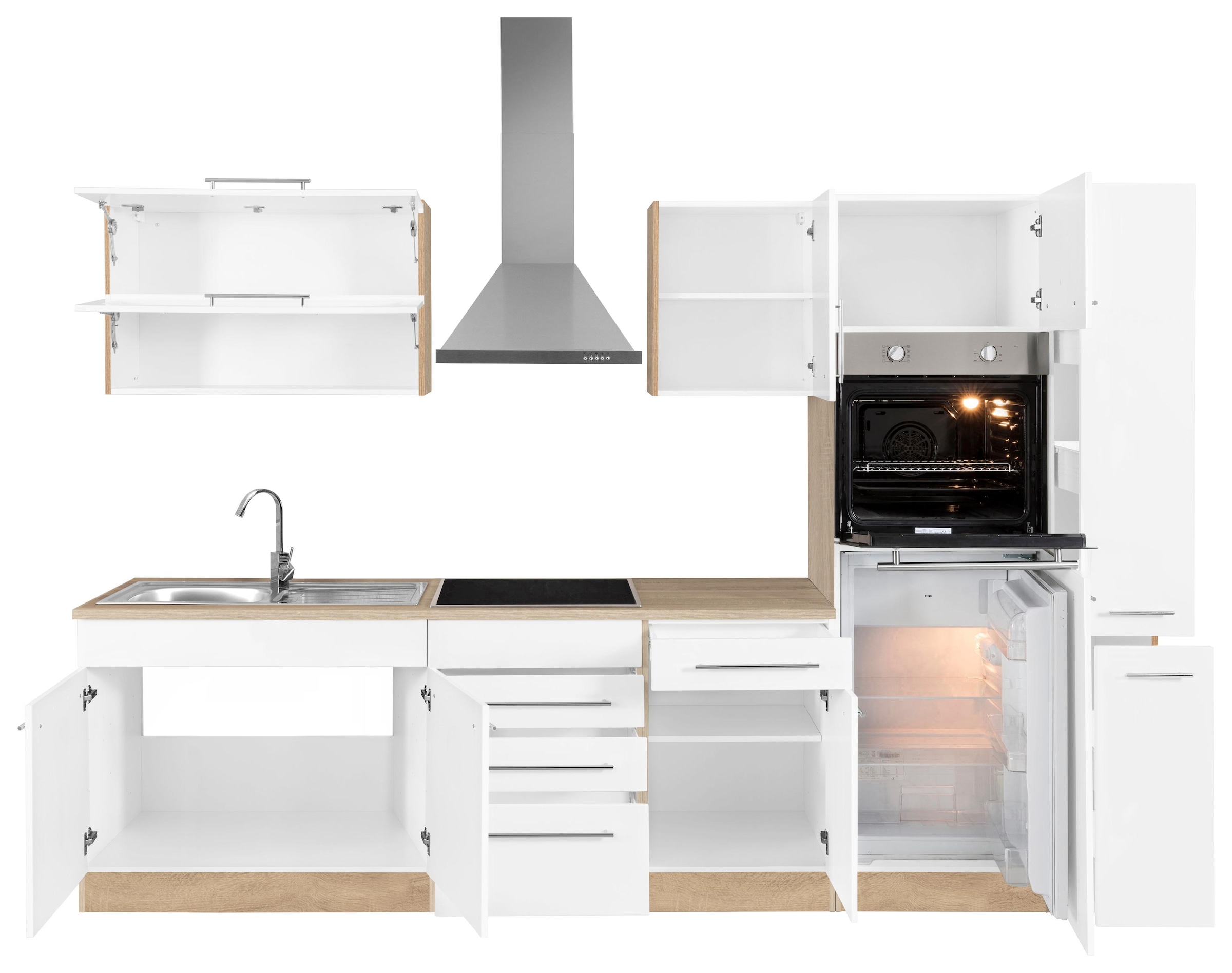 HELD MÖBEL Küchenzeile »Eton«, ohne E-Geräte, Breite 300 cm online  bestellen | Kochfeldumbauschränke