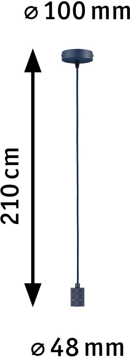Paulmann Pendelleuchte »Tilla«, 1 flammig, Leuchtmittel E27 | ohne Leuchtmittel, E27, max. 1x60W E27, 230V, Stoff/Metall