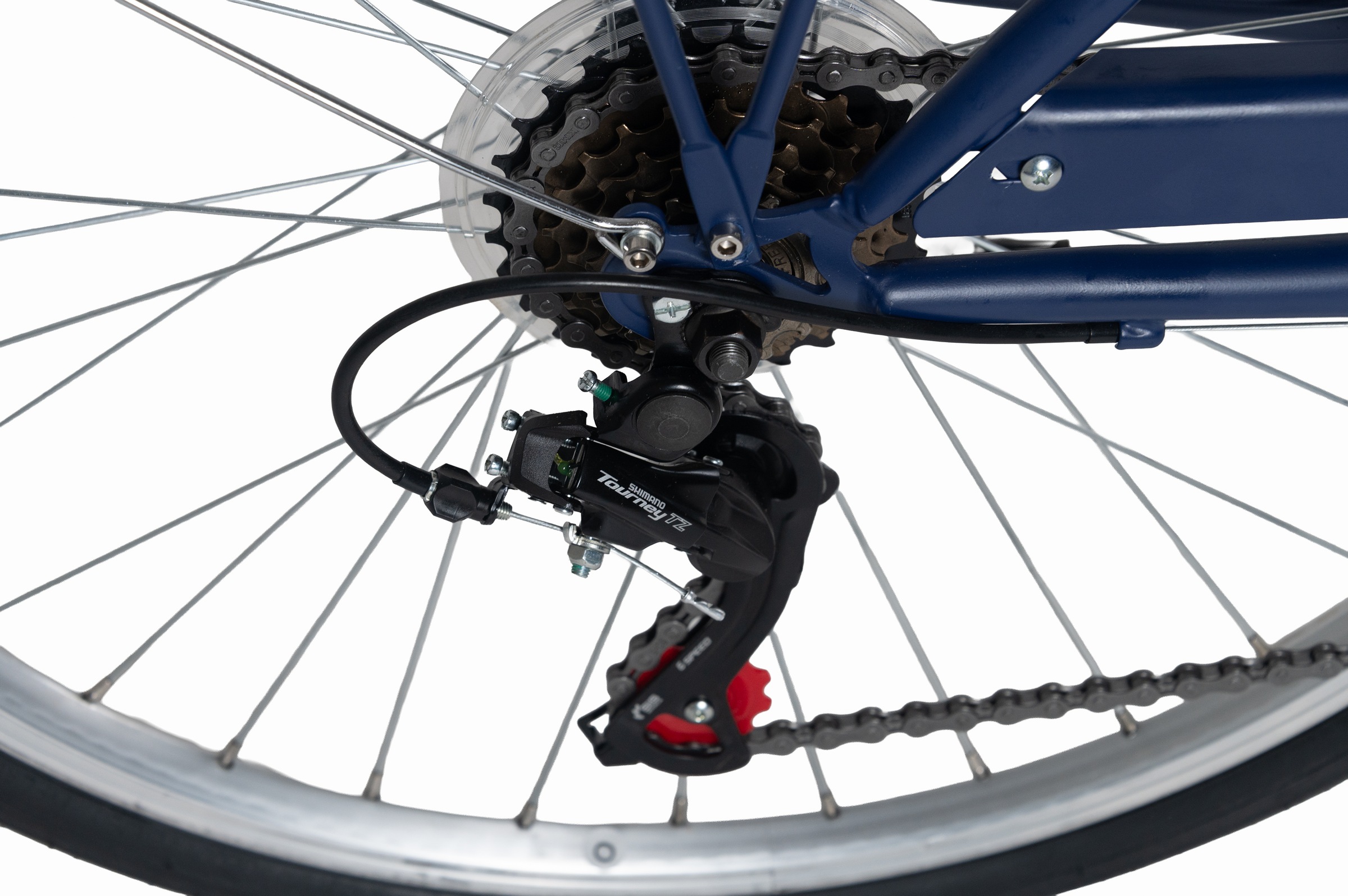 Dacapo Cityrad »DaCapo Citybike 26'' Cantaloupe Blau mit Korb RH 48 cm« 6 Gang Shimano Tourney Schaltwerk Kettenschaltung