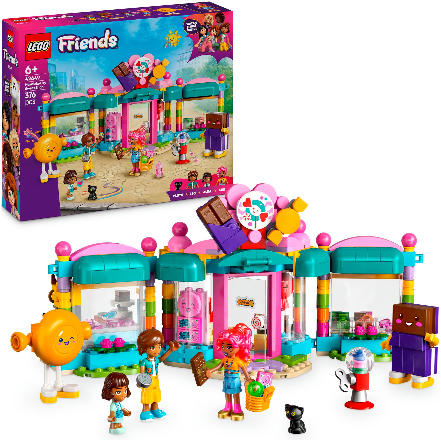 LEGO® Konstruktionsspielsteine »Heartlake City Süßwarenladen (42649), LEGO Friends«, (376...