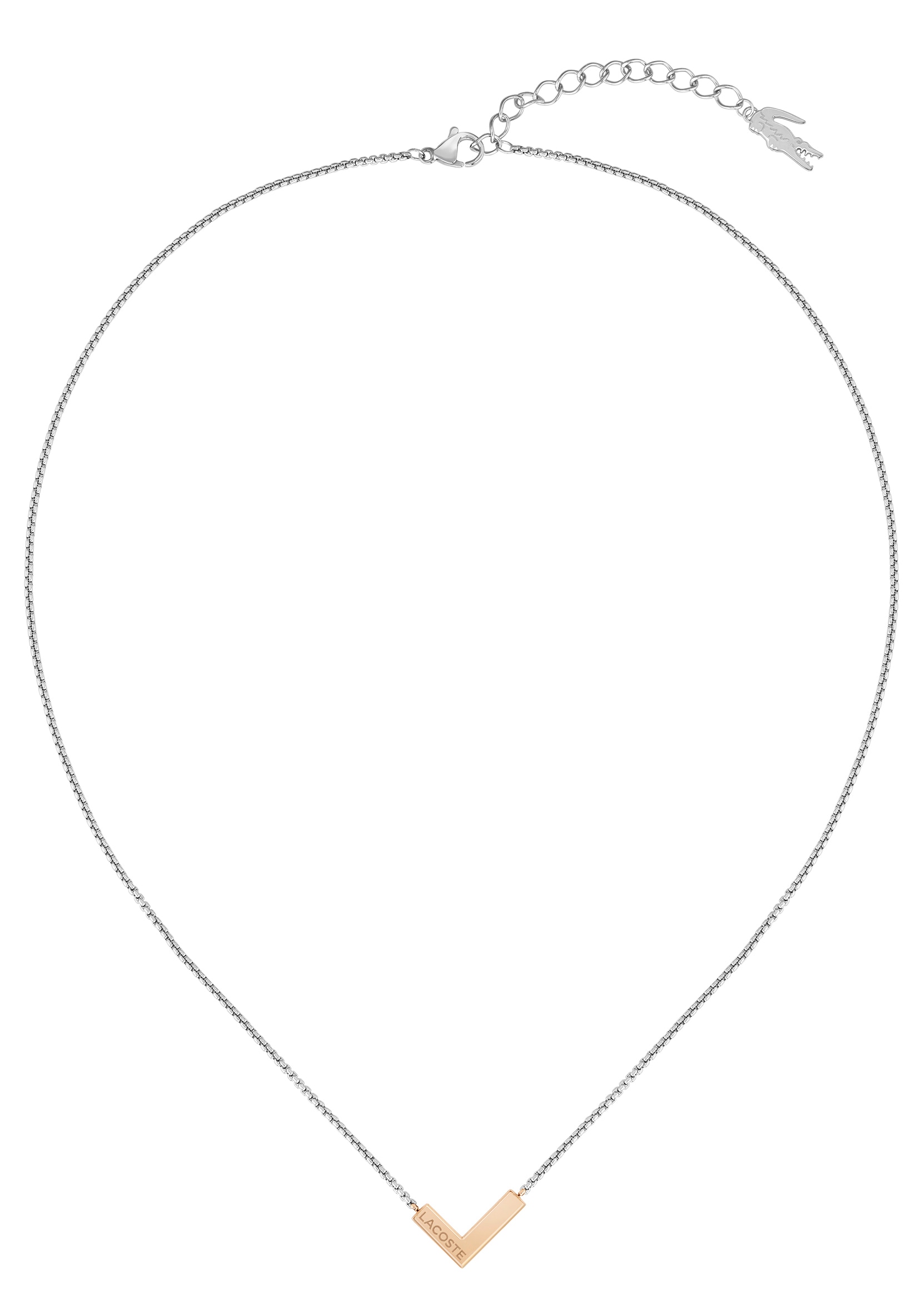 Lacoste Kette mit Anhänger »Schmuck Edelstahl Halsschmuck Halskette Venezianerkette IMPRESSION«, mit oder ohne Glasstein