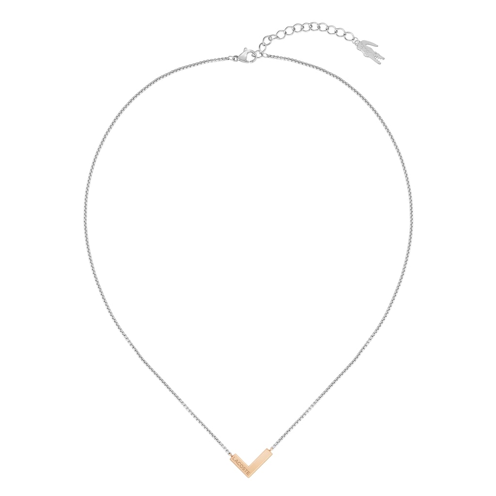 Lacoste Kette mit Anhänger »Schmuck Edelstahl Halsschmuck Halskette Venezianerkette IMPRESSION«, mit oder ohne Glasstein