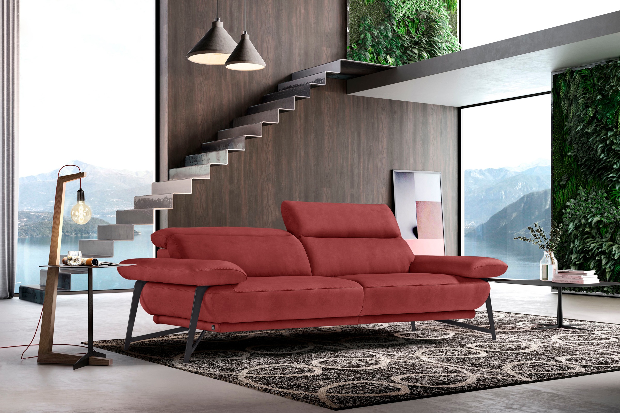 Egoitaliano Sofa »Anais, Design mit hohem Sitzkomfort, Fußfarbe schattengra günstig online kaufen