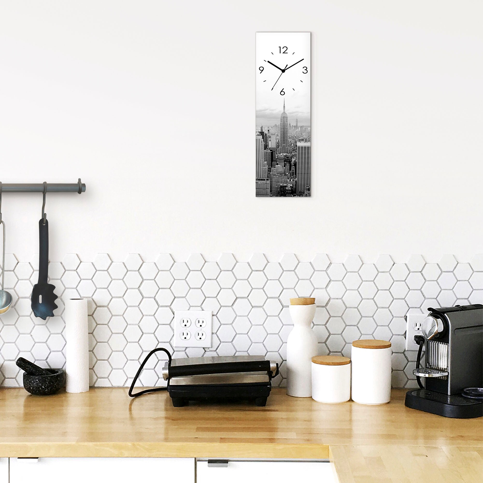 Artland Wanduhr »Skyline Manhattan« wahlweise mit  Quarz- oder Funkuhrwerk, lautlos ohne Tickgeräusche