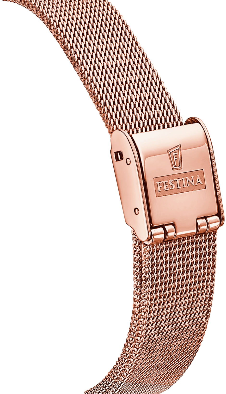Festina Quarzuhr »Mademoiselle«, Armbanduhr, Damenuhr, Edelstahlarmband, analog, Tag, Zirkonia (synth.)