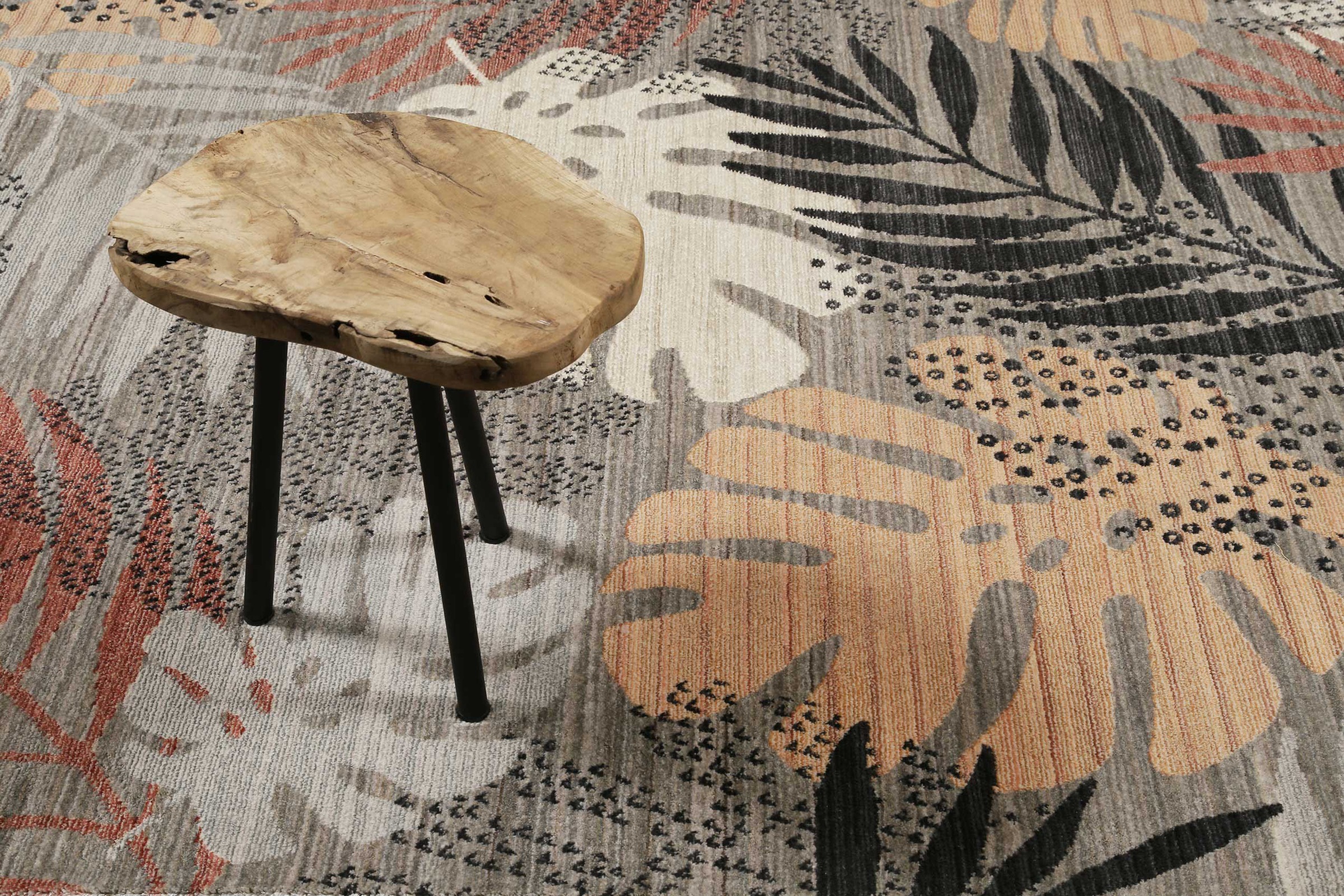 Esprit Teppich »Florence ESP-21077«, rechteckig, 7 mm Höhe, Moderner Designteppich mit Fransen, Dschungel, Wohnzimmer