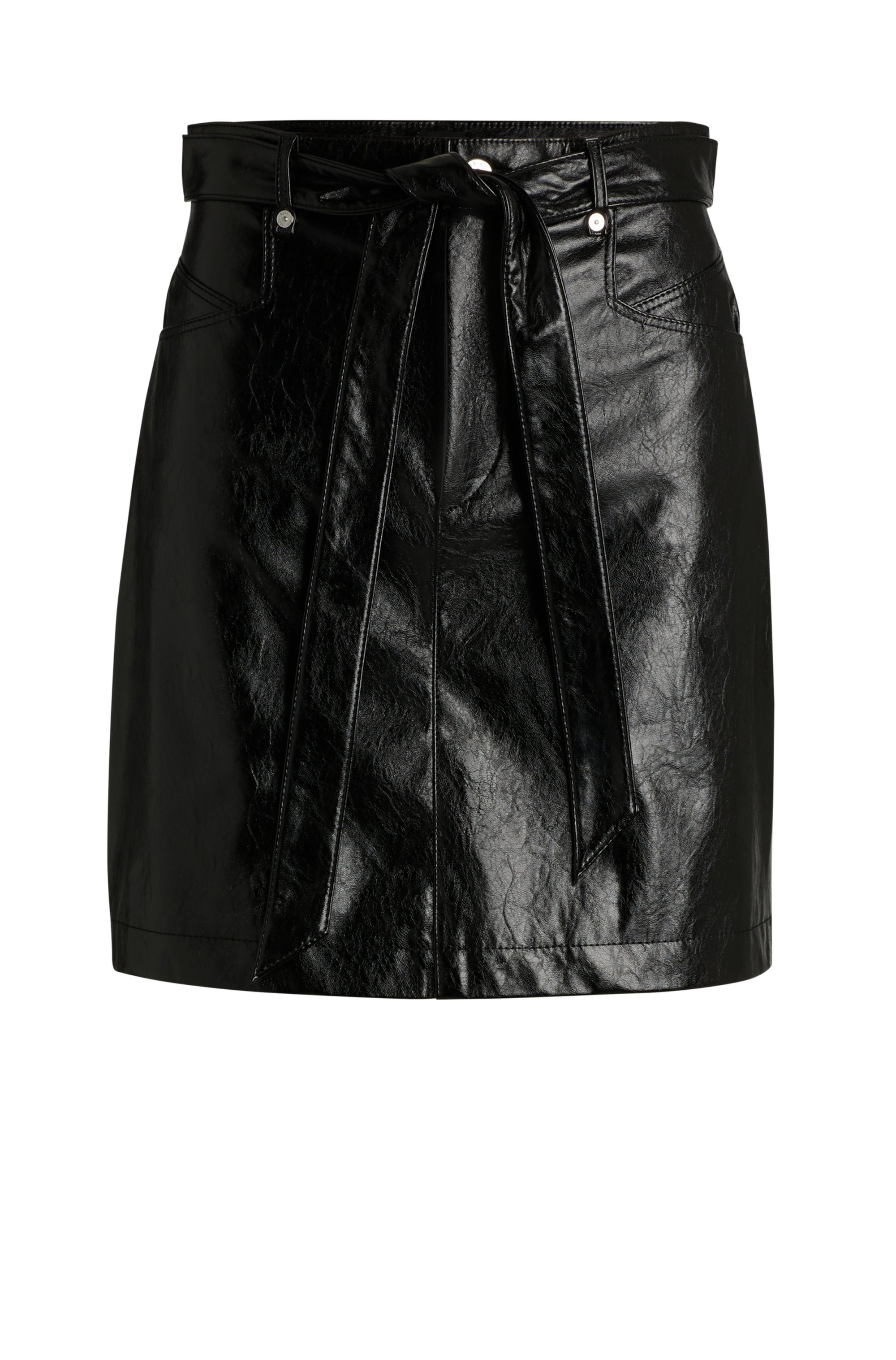 BOSS ORANGE Lederimitatrock »Vemas Premium Damenmode«, aus Lederimitat