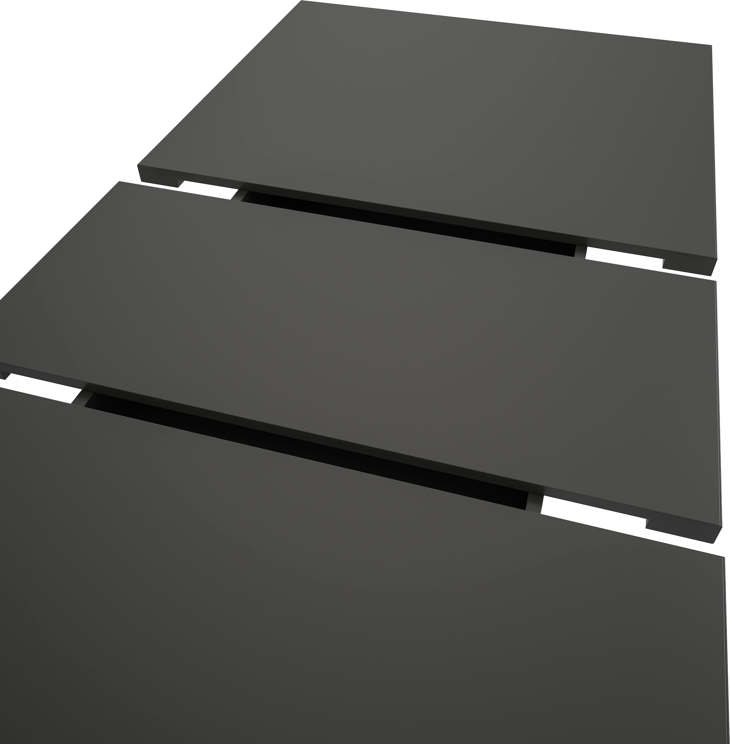 INOSIGN Esstisch »Motus, ausziehbar 150 -190 cm, inklusive 40 cm Einlegeplatte«, (Set, 1 St.), Säulengestell mit Bodenplatte, Tisch, Küchentisch, Esszimmer, Küche