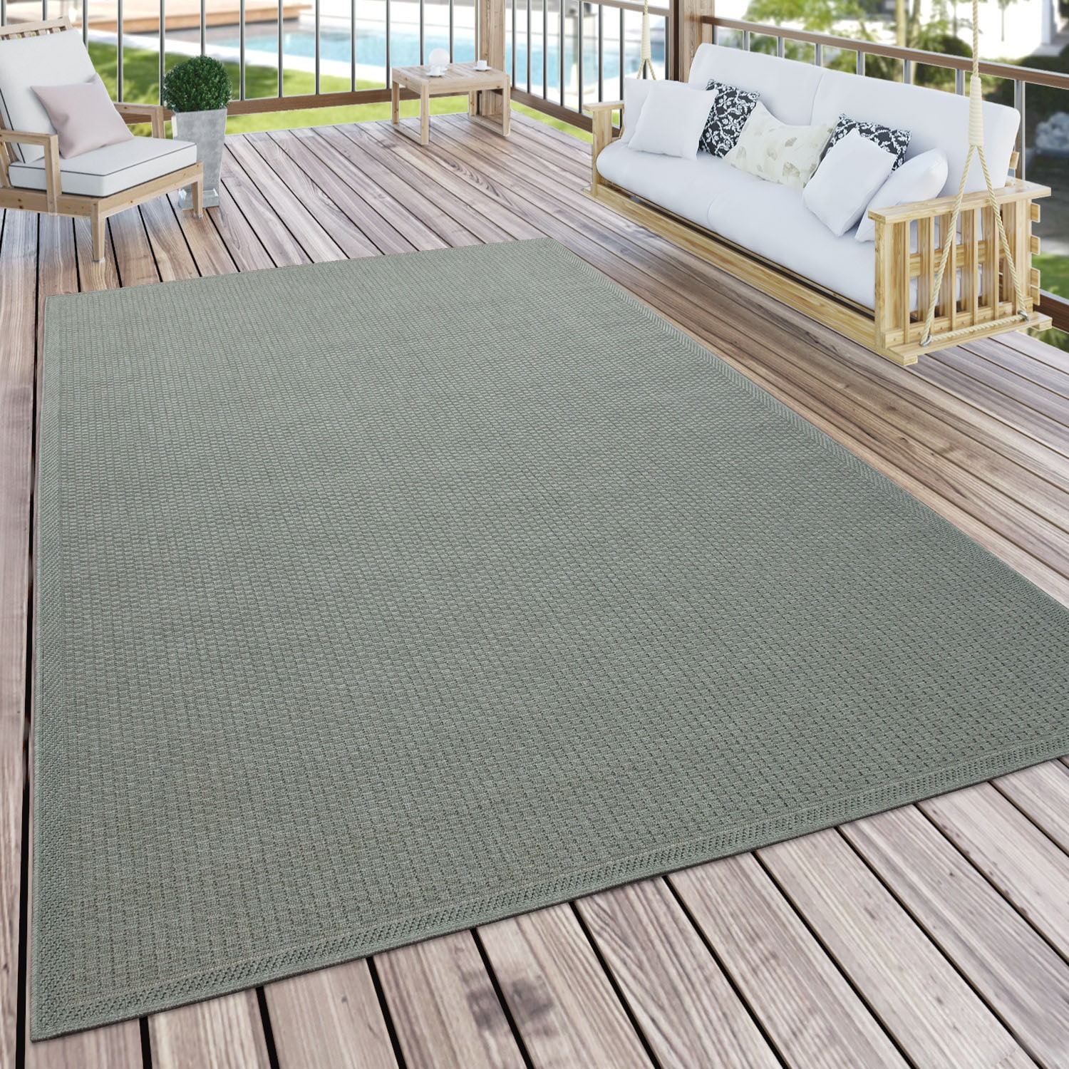 Paco Home Teppich »Timber 125«, rechteckig, 4 mm Höhe, Flachgewebe, Sisal O günstig online kaufen