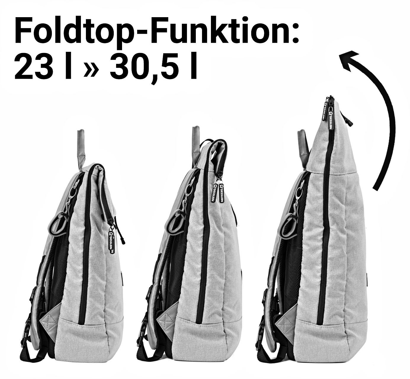 Gesslein Wickelrucksack »N°6, sand«, Made in Germany