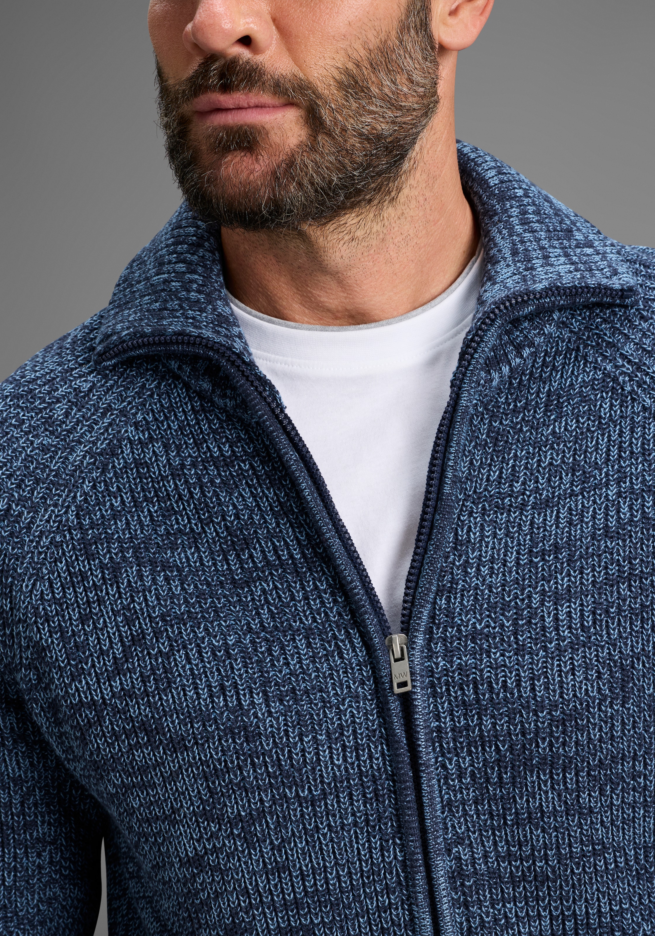 Man's World Strickjacke »Neue Kollektion!«, mit Stehkragen