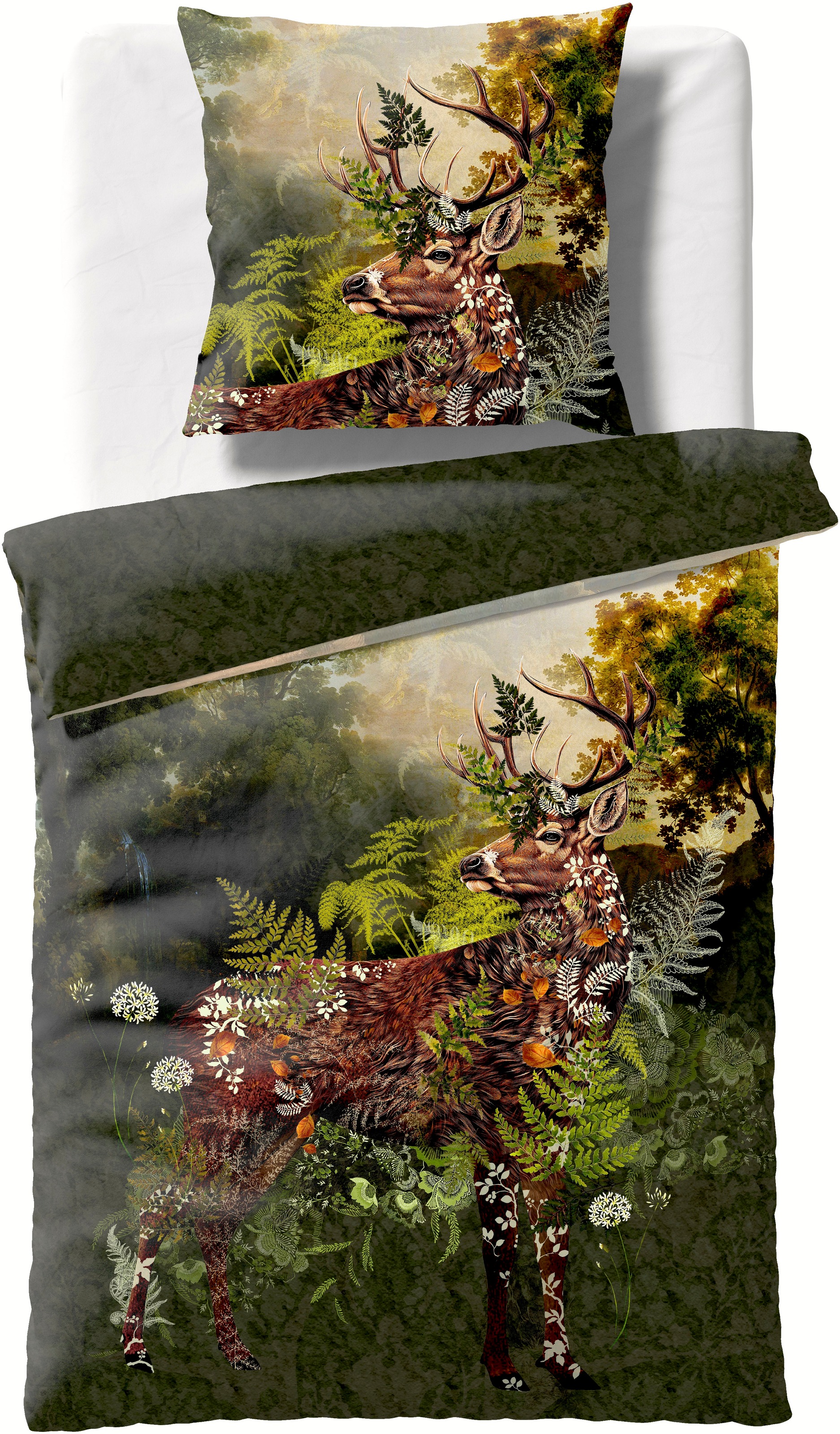 fleuresse Bettwäsche »Bed Art S« 2 Stk. tlg. Mako Satin 100% Baumwolle mit günstig online kaufen