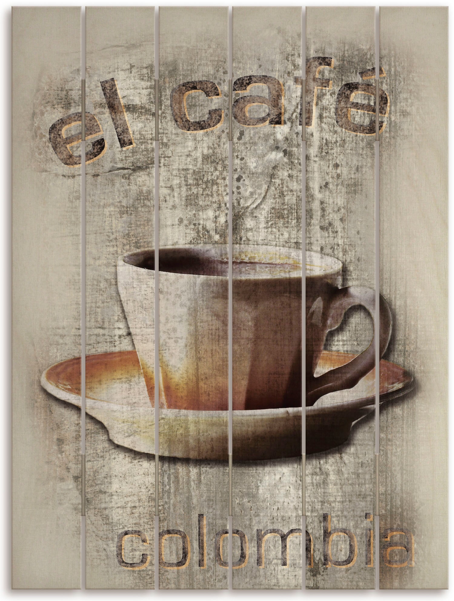 Artland Holzbild »Kolumbien - Das Café«, Kaffee Bilder, (1 St.) auf Raten  bestellen