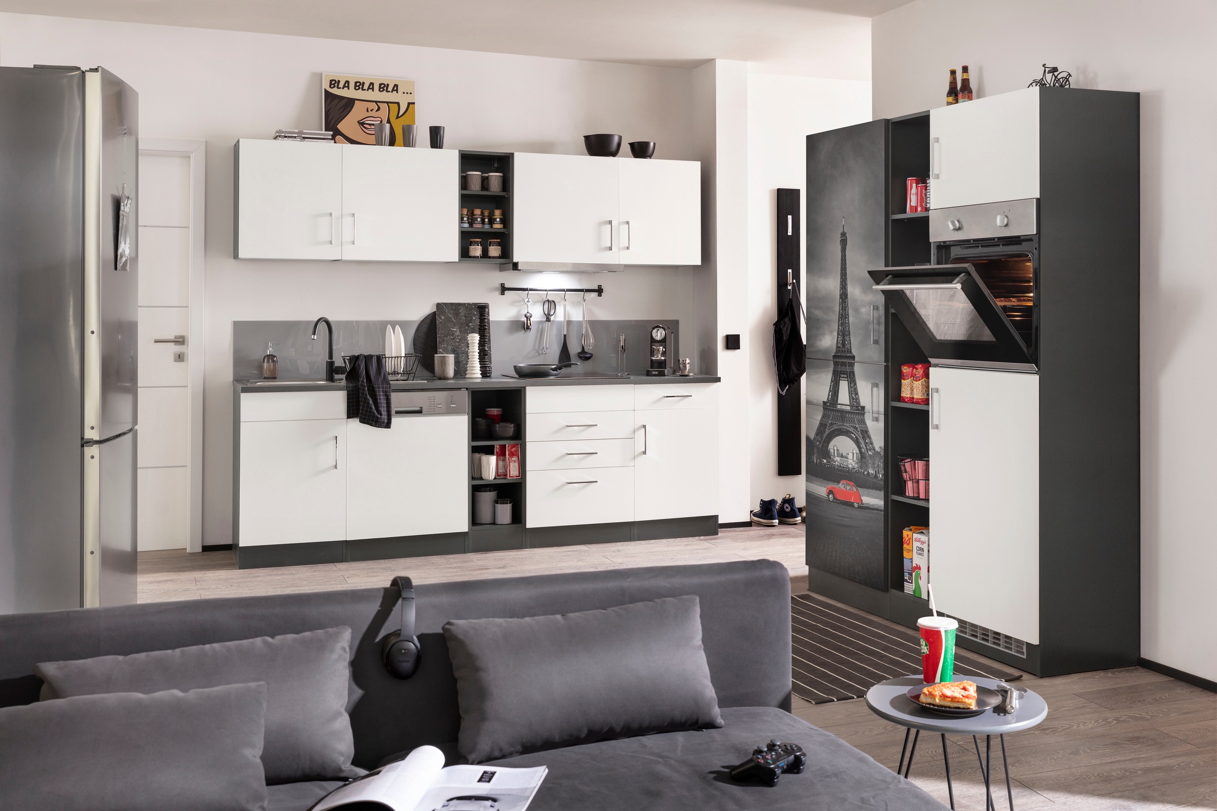 KOCHSTATION Küchenzeile »KS-Paris«, mit E-Geräten, Breite 400 cm günstig online kaufen